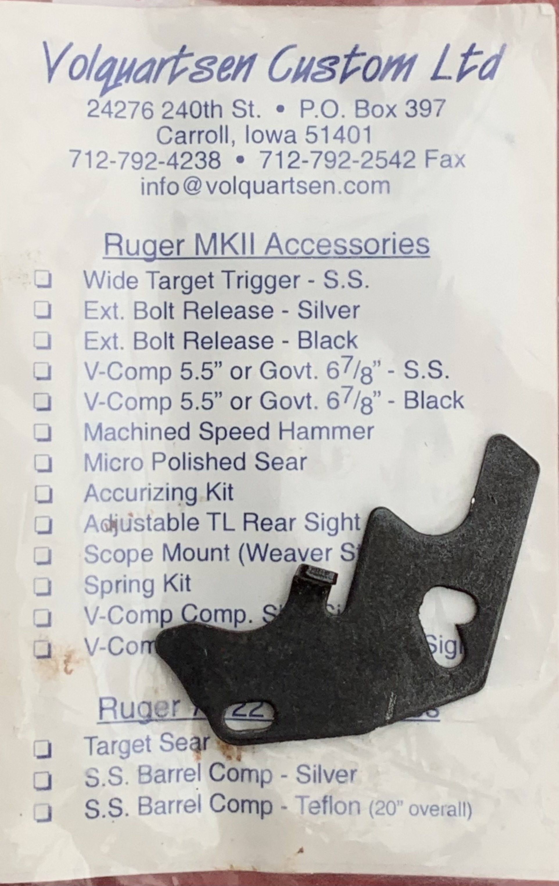 Ruger 10-22 bolt release in black