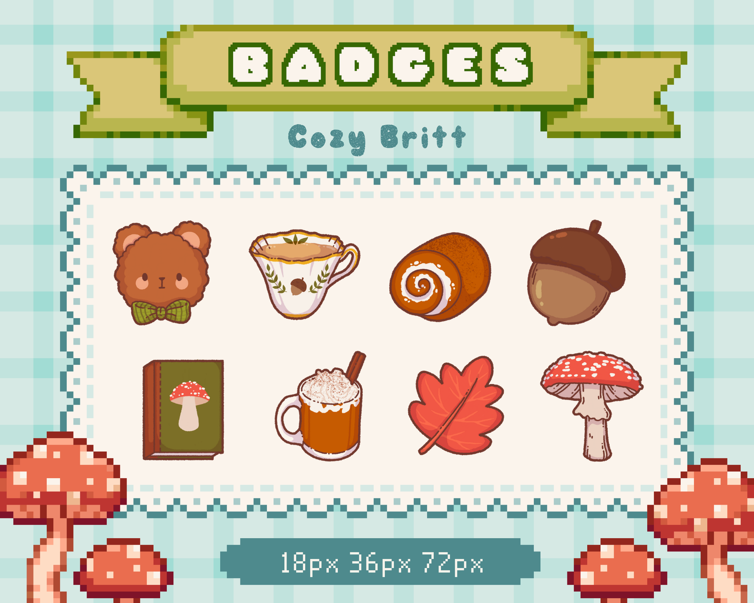 Autumn Cottagecore Badges
