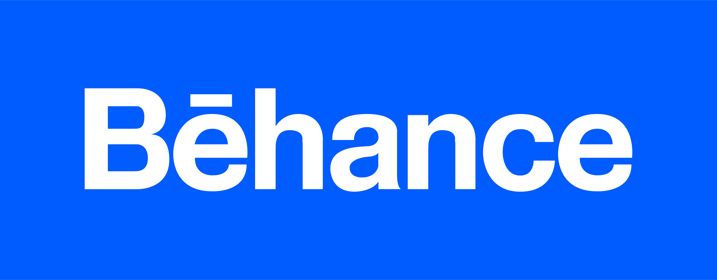 Text on a blue background that says 'Bēhance' in white letters.