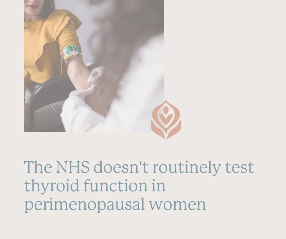 But here's the problem: thyroid disease and menopause often happen at exactly the same time, with almost identical symptoms.
Without thyroid testing, you could spend YEARS on the wrong treatment path, wondering why you still feel terrible despite HRT