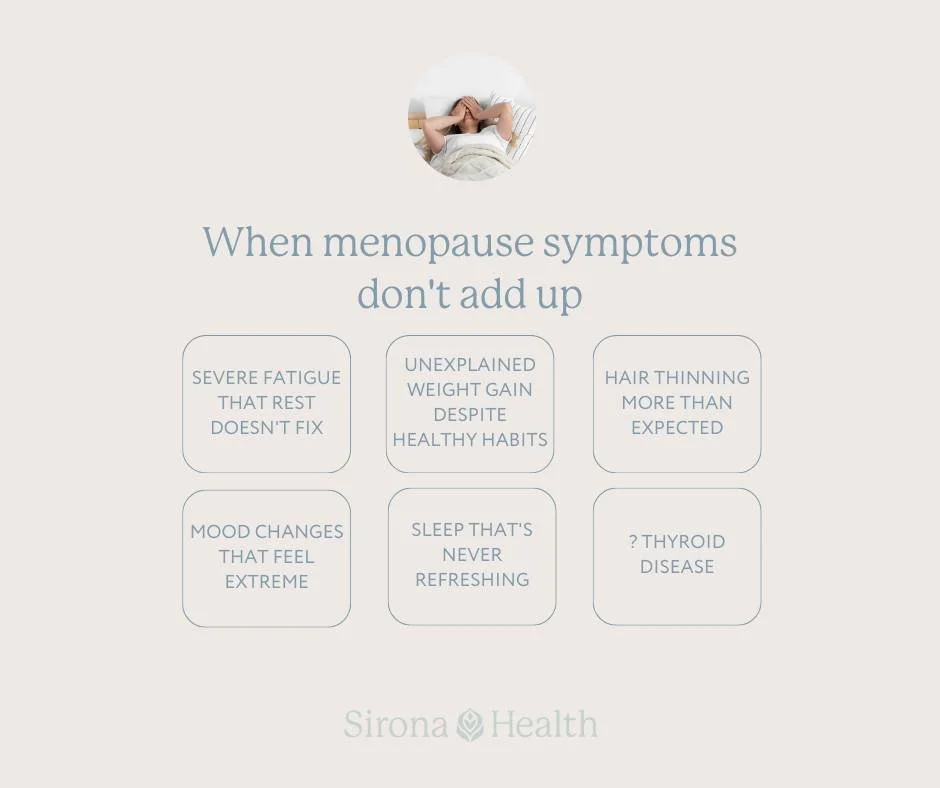 These could be menopause, thyroid disease, or both. The only way to know? Proper blood testing.
Book your specialist consultation: sironahealth.co.uk/appointments
#Menopause #ThyroidSymptoms #WomensHealth #Perimenopause #Bath