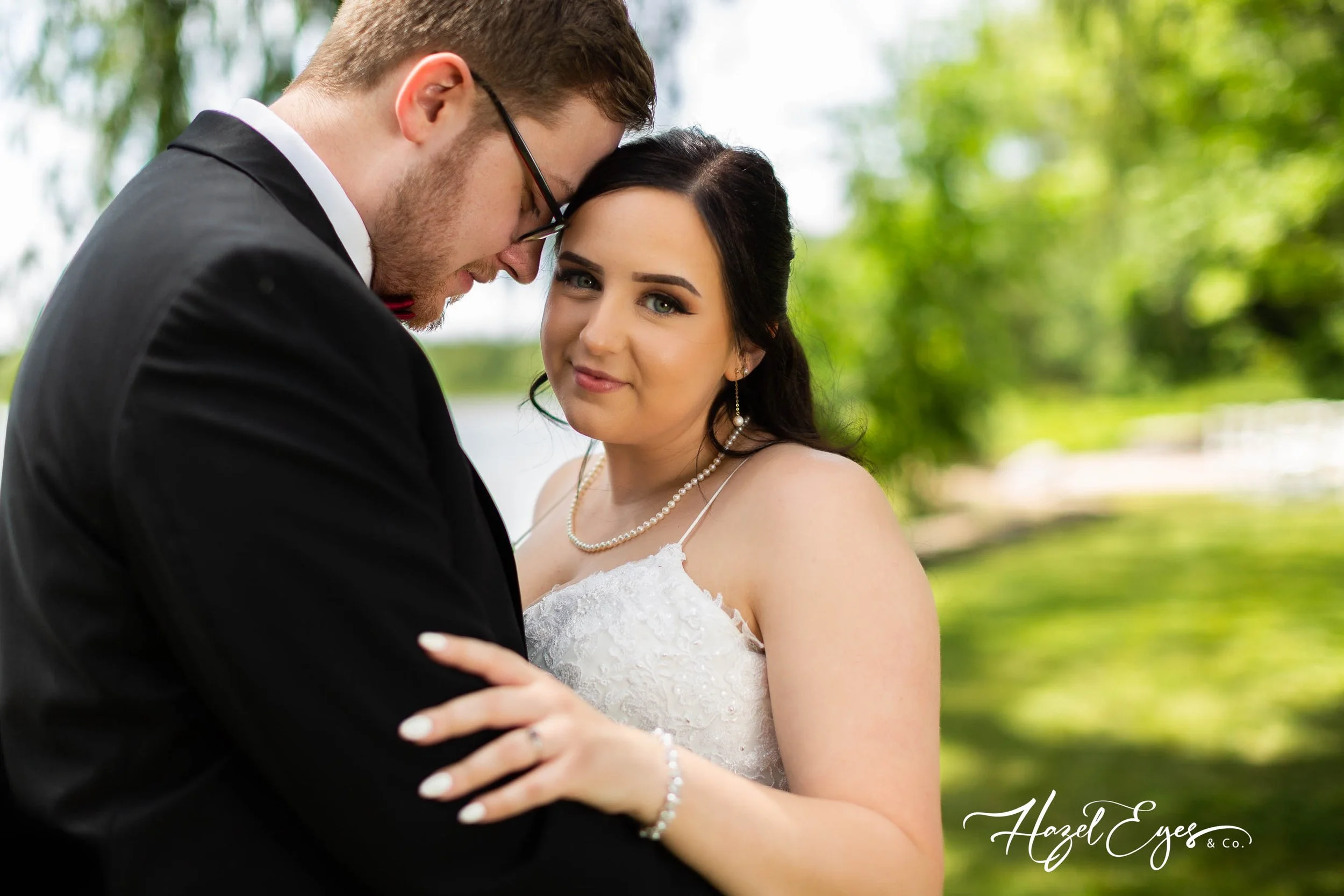 Bride and Groom in Fashion Editorial wedding photography style