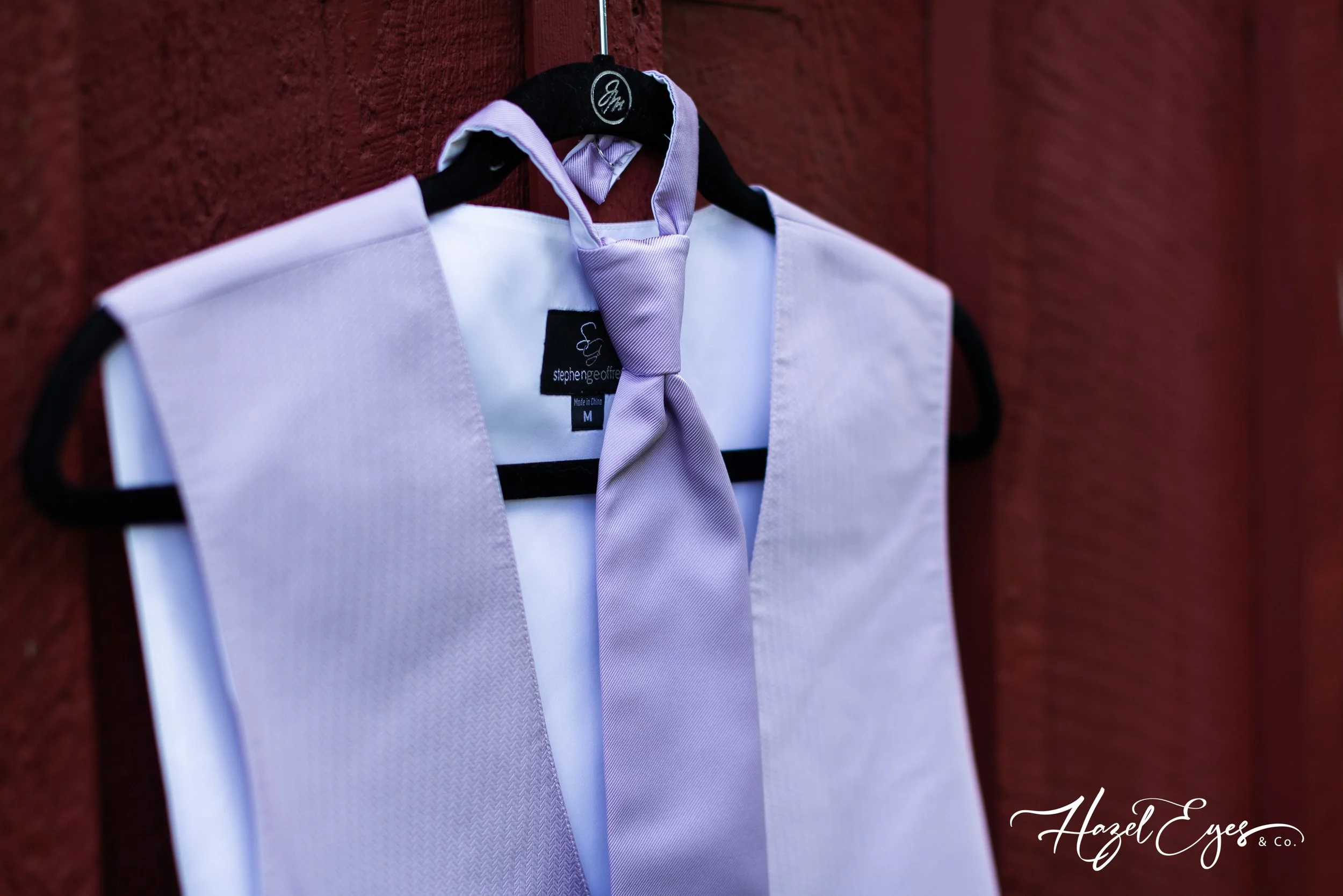 Groom's vest and tie.