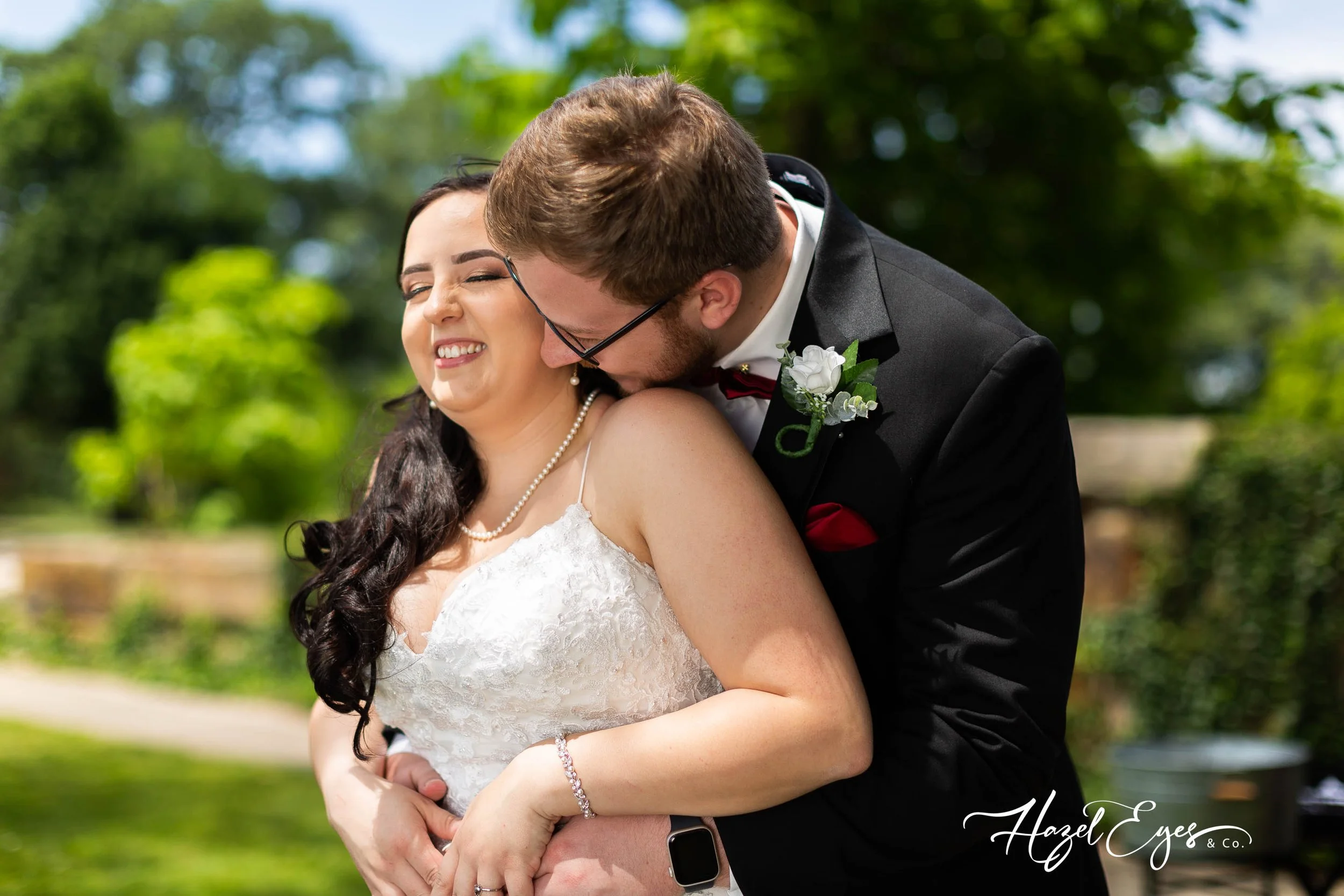 Bride and Groom in Lifestyle wedding photography style