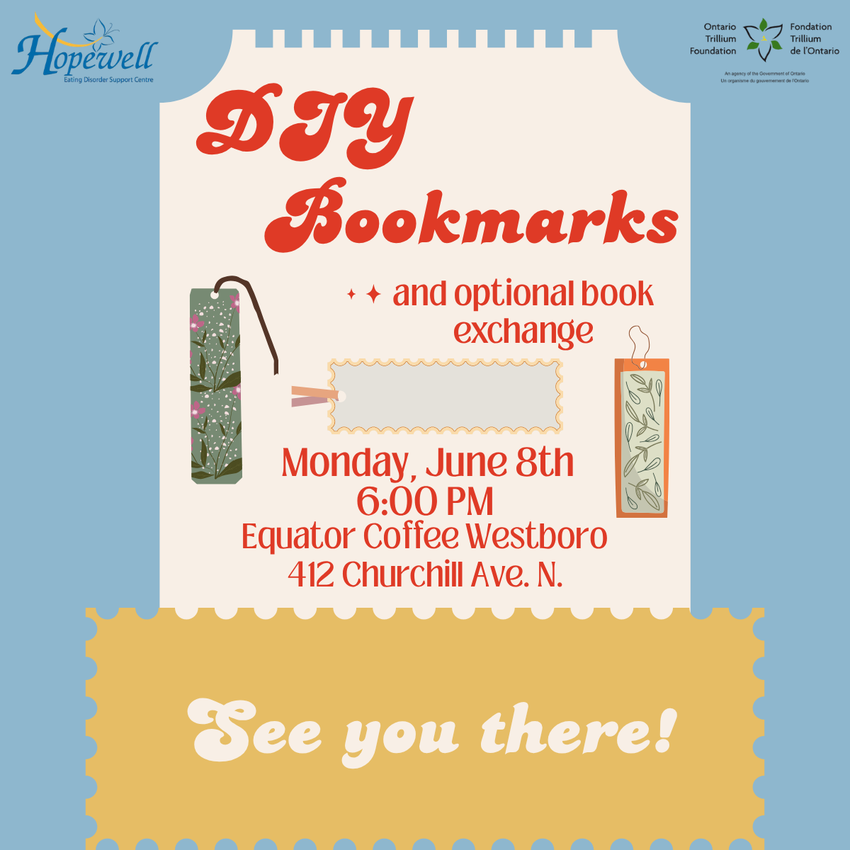 Book Exchange and DIY Bookmarks | June 8th