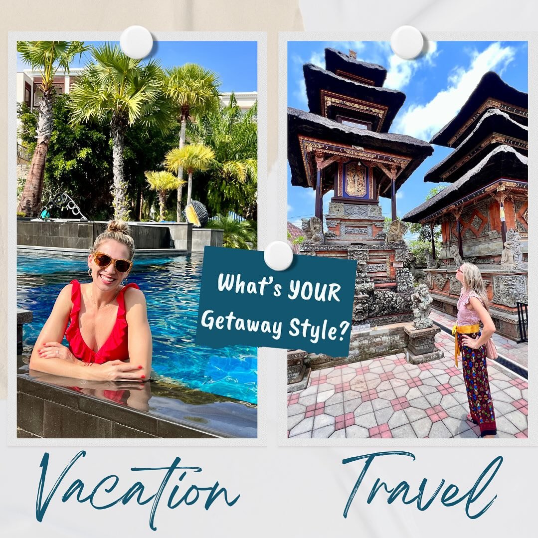 Do you like to VACATION or TRAVEL more? Comment below: 🏝️ for Vacation or 🗺️ for Travel.

Jim and I are almost a complete split between the two when we decide to take our getaways. So what&rsquo;s the difference?

🏝️VACATION: This is the relax on 