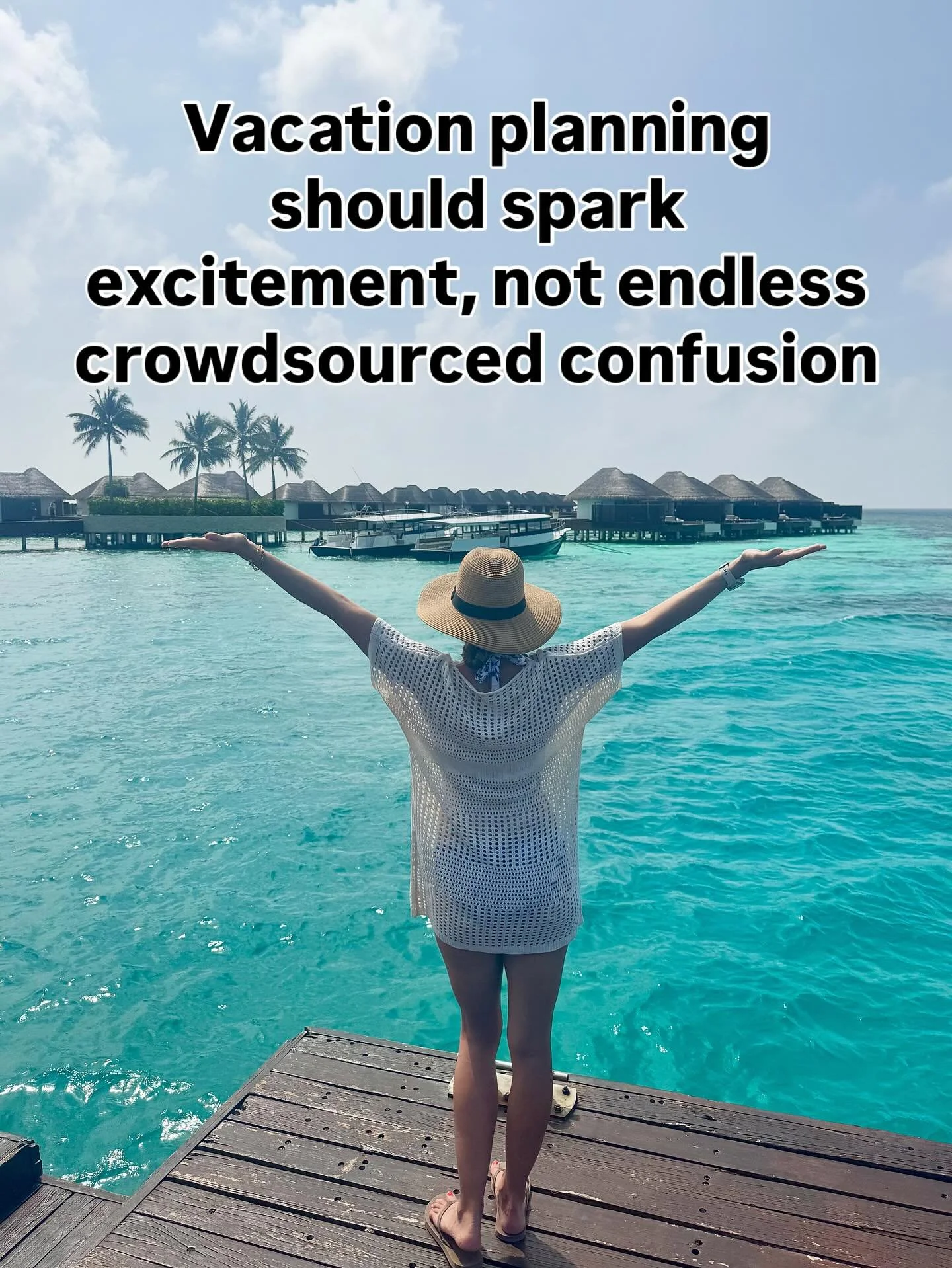 🙅&zwj;♀️You don&rsquo;t need another booking website. 
🙋&zwj;♀️You need someone who knows what works&hellip; and what doesn&rsquo;t.

As your travel advisor, I help you avoid common pitfalls and keep your vacation planning stress-free. I handle the