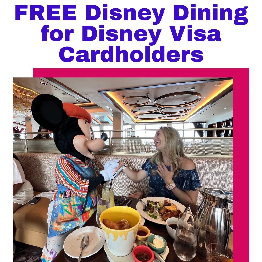 🥳WOO HOO! Walt Disney World is handing out FREE dining plans to eligible guests!! 

Disney Visa cardholders get Early Access to FREE dining plans when purchasing a non-discounted 4-night, 4-day (or longer!) Walt Disney Travel Company package that in