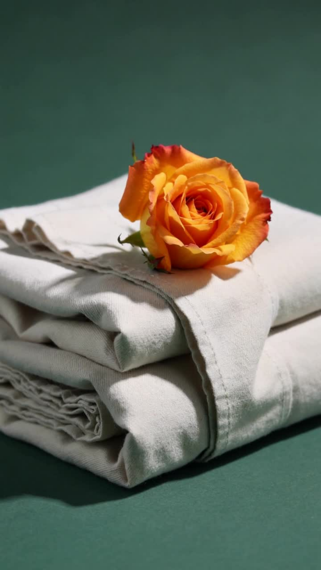 Stack of neatly folded shirts from laundry service pickup and delivery at Coco Laundry in Long Beach, CA