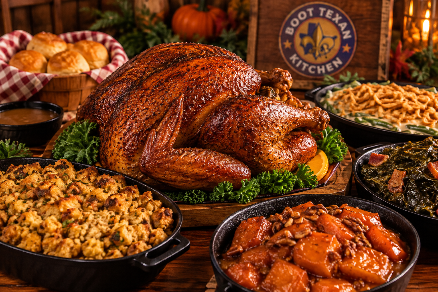 Boot Texan Kitchen Thanksgiving 2026 family Feast Packages