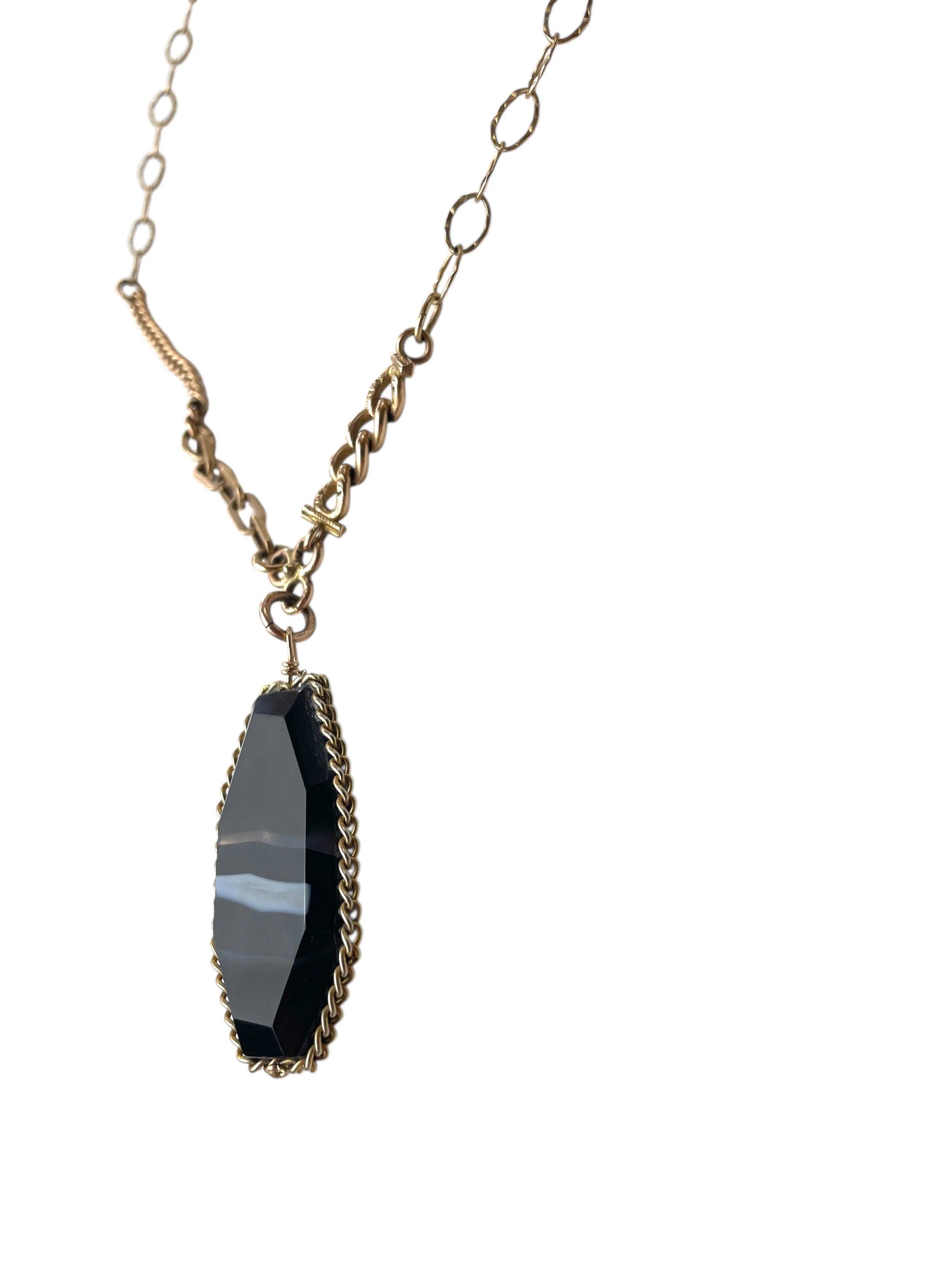 Chic Mixed Gold Chain Necklace With Gemstone