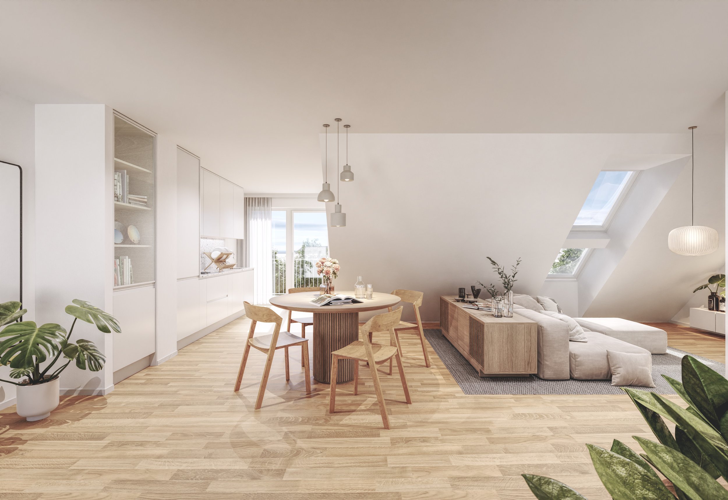 threesixty.at - 3D Visualisierung - Korbgasse- Wien - Dachwohnung - Interior