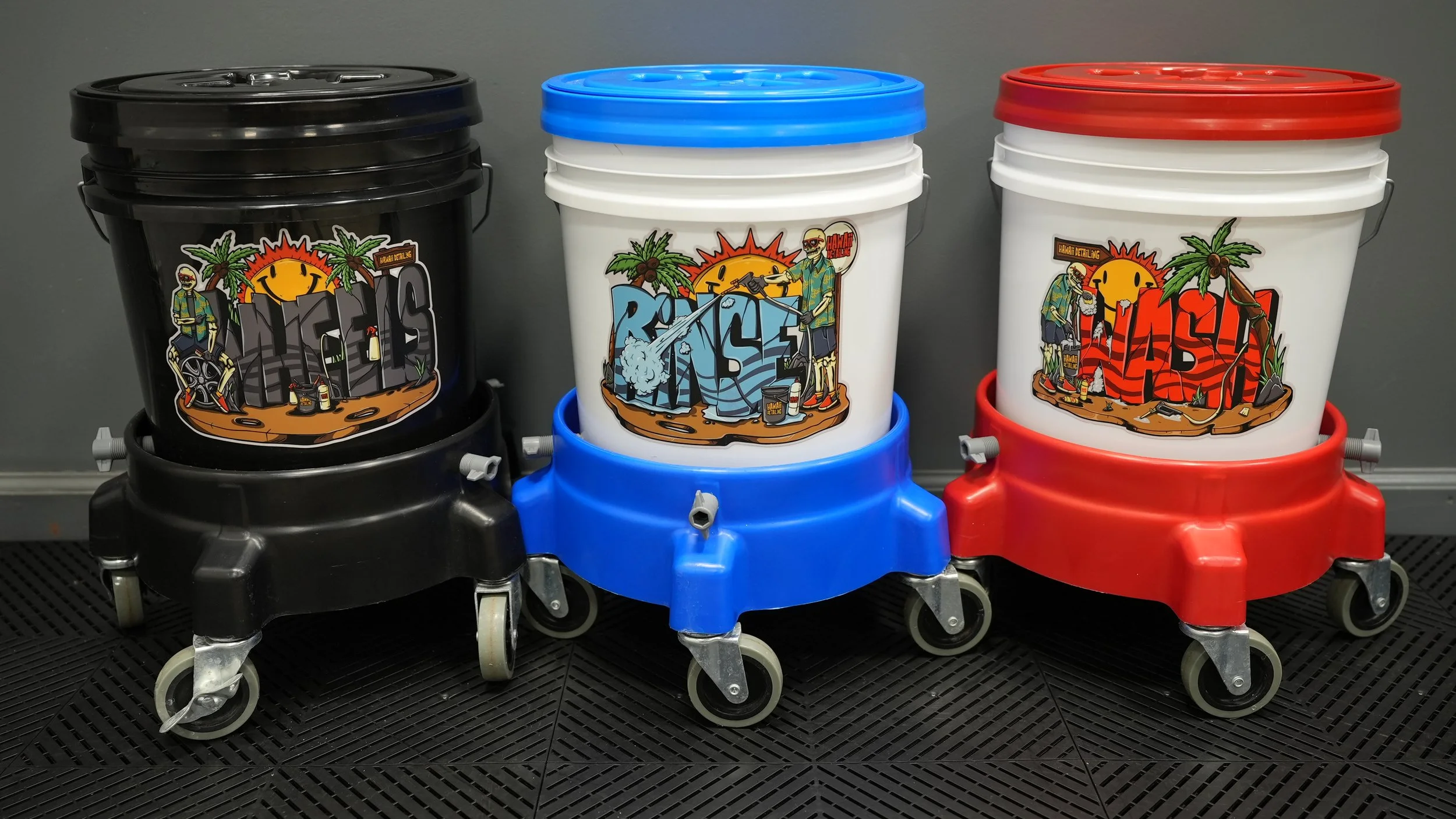 Hawaii Detailing Bucket Stickers Set of 3 V1