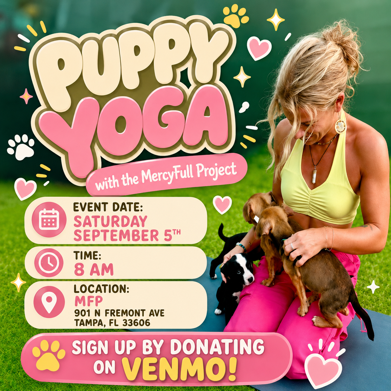 Puppy Yoga with Mercyfull Project 