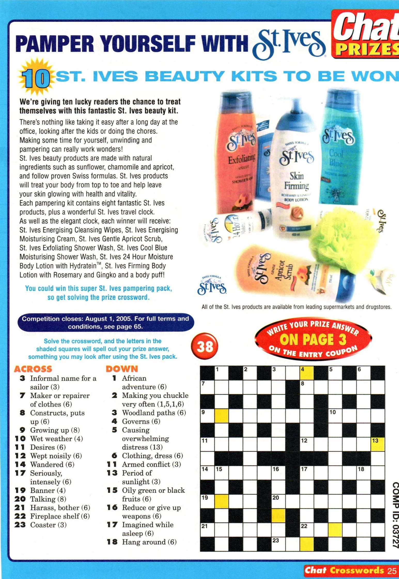 A full page from a puzzle magazine demonstrating puzzle copywriting services.