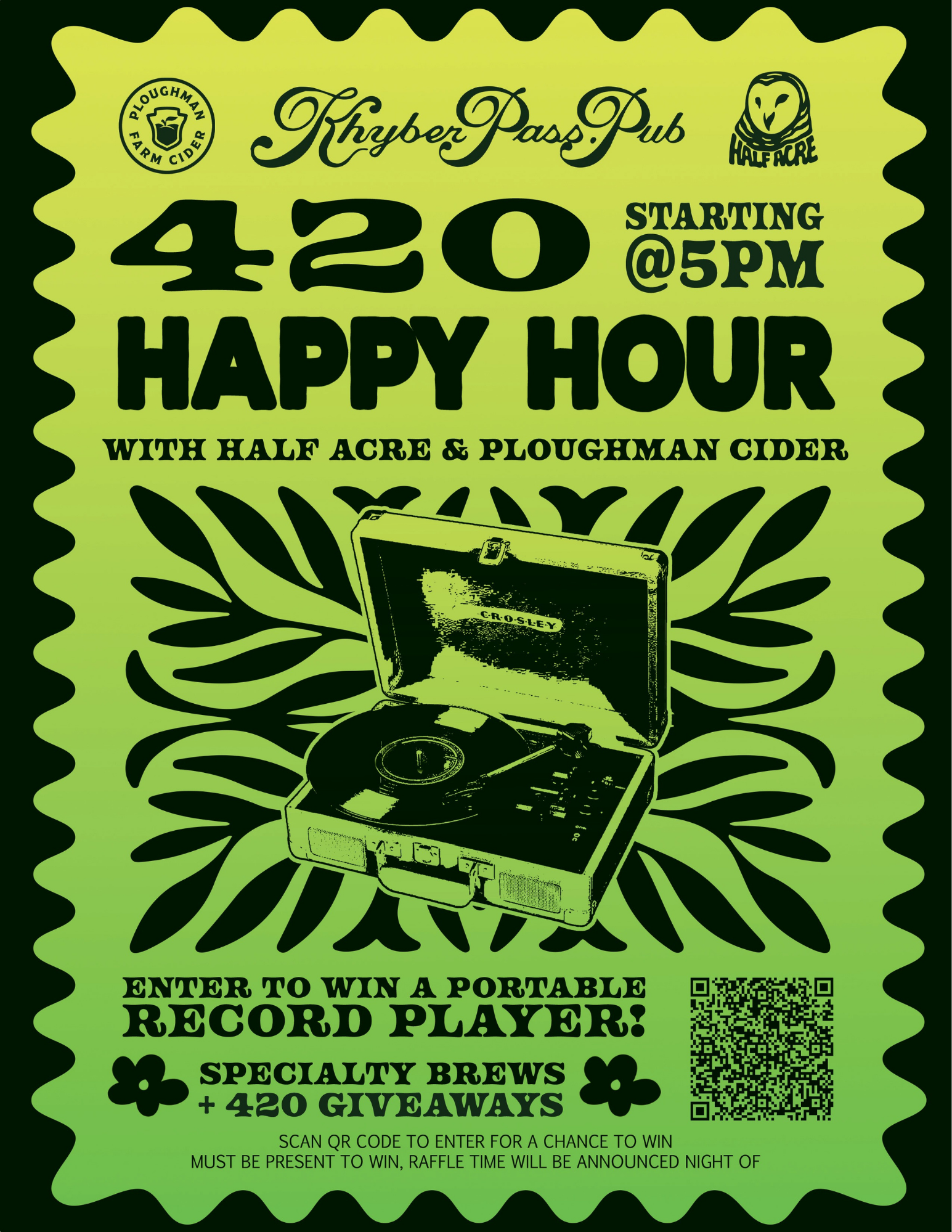 420 Happy Hour with Ploughman and Half Acre