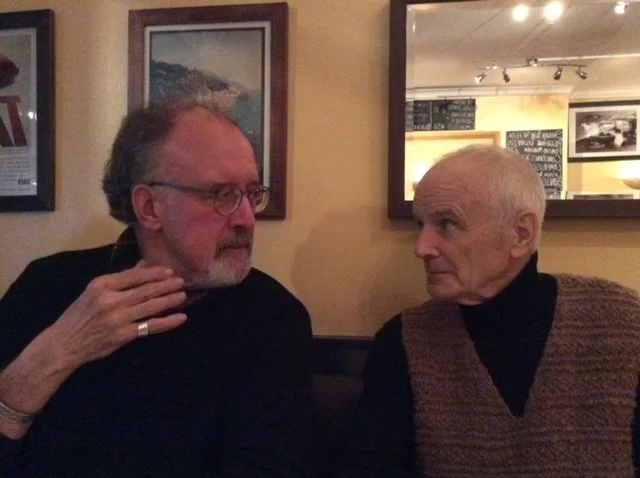 Simon Bainbridge with composer and conductor Sir Peter Maxwell Davies