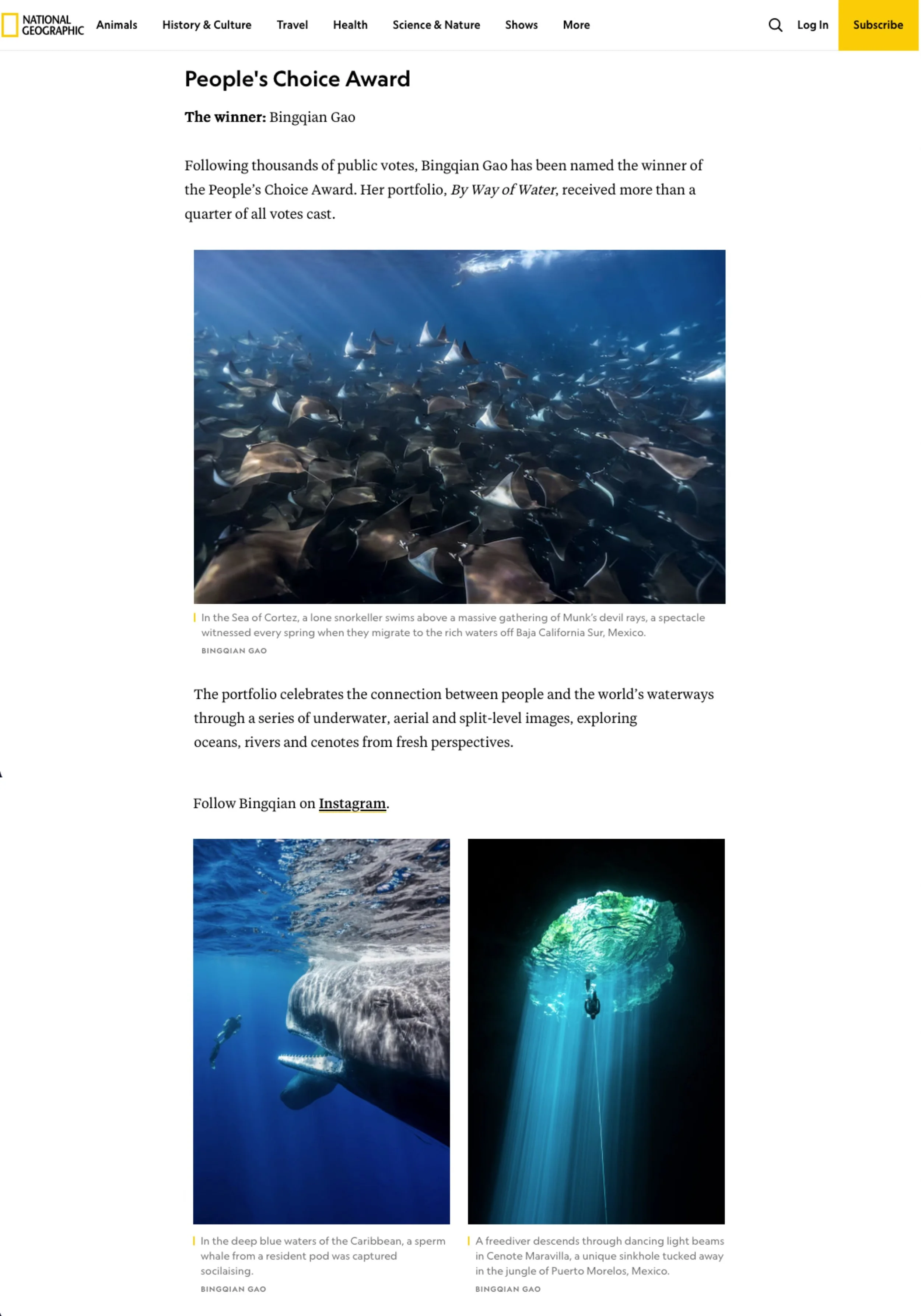 Nat Geo website