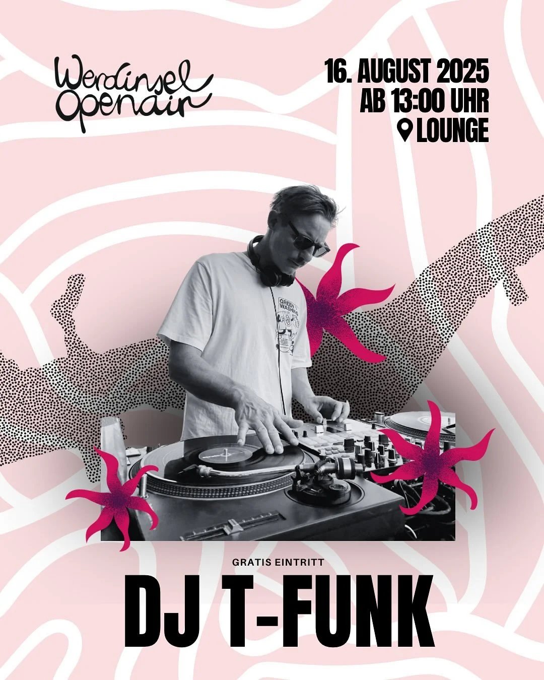 Timo W&auml;schle aka DJ t-funk kennt man seit 1996 hinter den Plattenspielern. In der Golden
&Auml;ra spielte er im In- und Ausland, an Konzerten von Delinquent Habbits, DJ Kool oder gar
Destinys Child, war Mitglied des legend&auml;ren Cool Monday D
