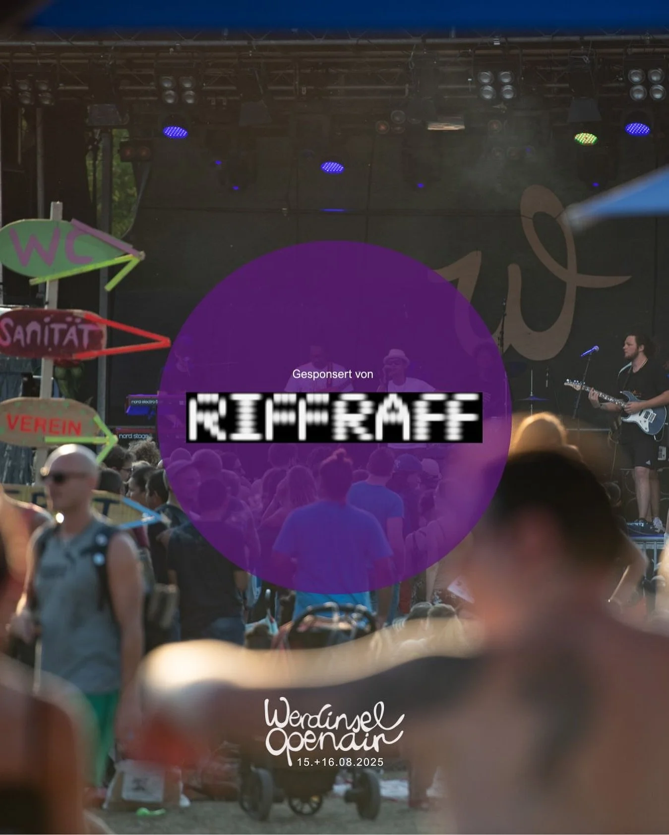Wir bedanken uns bei unserem Sponsor @riffraff.houdini 🎬
Unabh&auml;ngig, vielf&auml;ltig und mitten in Z&uuml;rich: Das Riffraff bringt Filmkultur dorthin, wo sie lebt und unterst&uuml;tzt auch die Musik.

#werdinselopenair2025 #riffraff #arthousek
