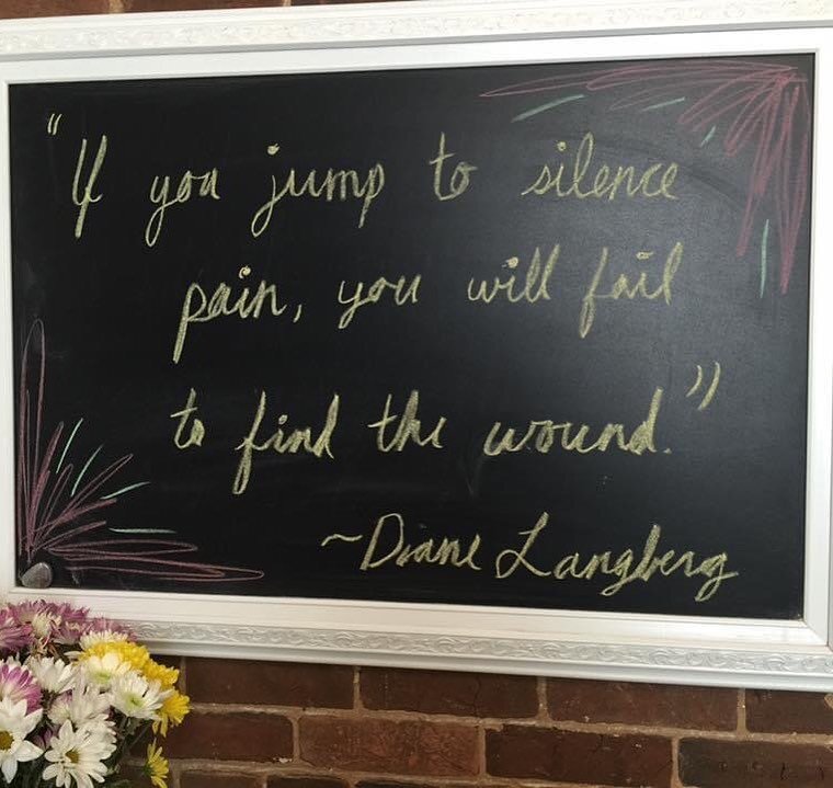 I took this picture in the waiting room of a former therapist&rsquo;s office (yes, therapists can &mdash; and should &mdash; go to therapy). I spent years silencing pain I didn&rsquo;t even know was there. I had all the usual well worn methods to avo