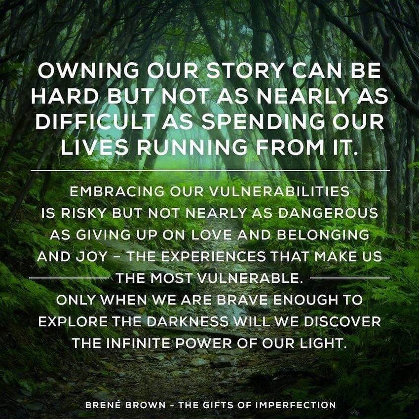 Yes. Owning our story can be hard, especially when we&rsquo;ve spent our whole lives avoiding it. We can get really good at telling ourselves it want that bad. And that&rsquo;s a great way to cope in the short term. But denying our story, and the pai