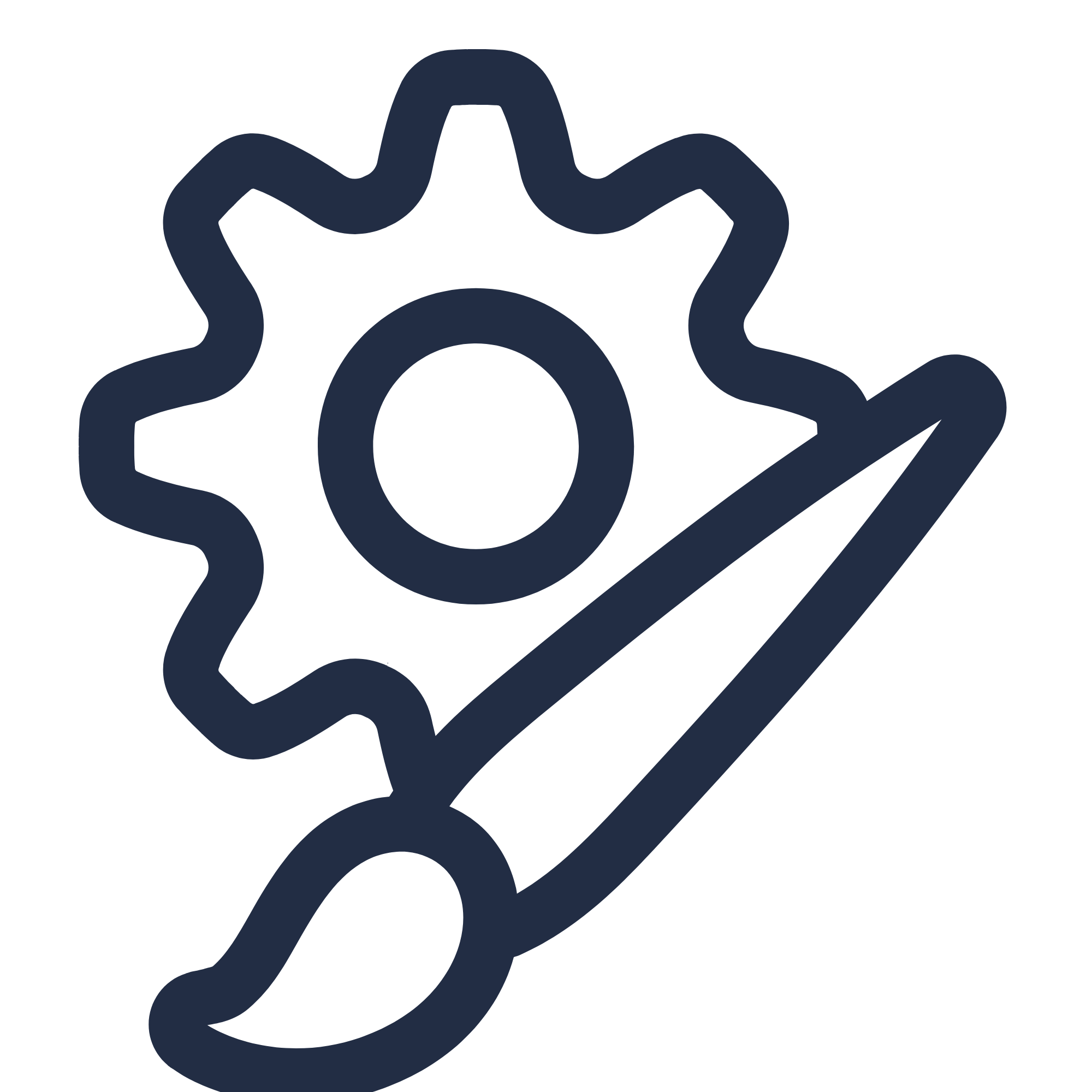 Icon of a gear and a pencil, symbolizing settings or editing.
