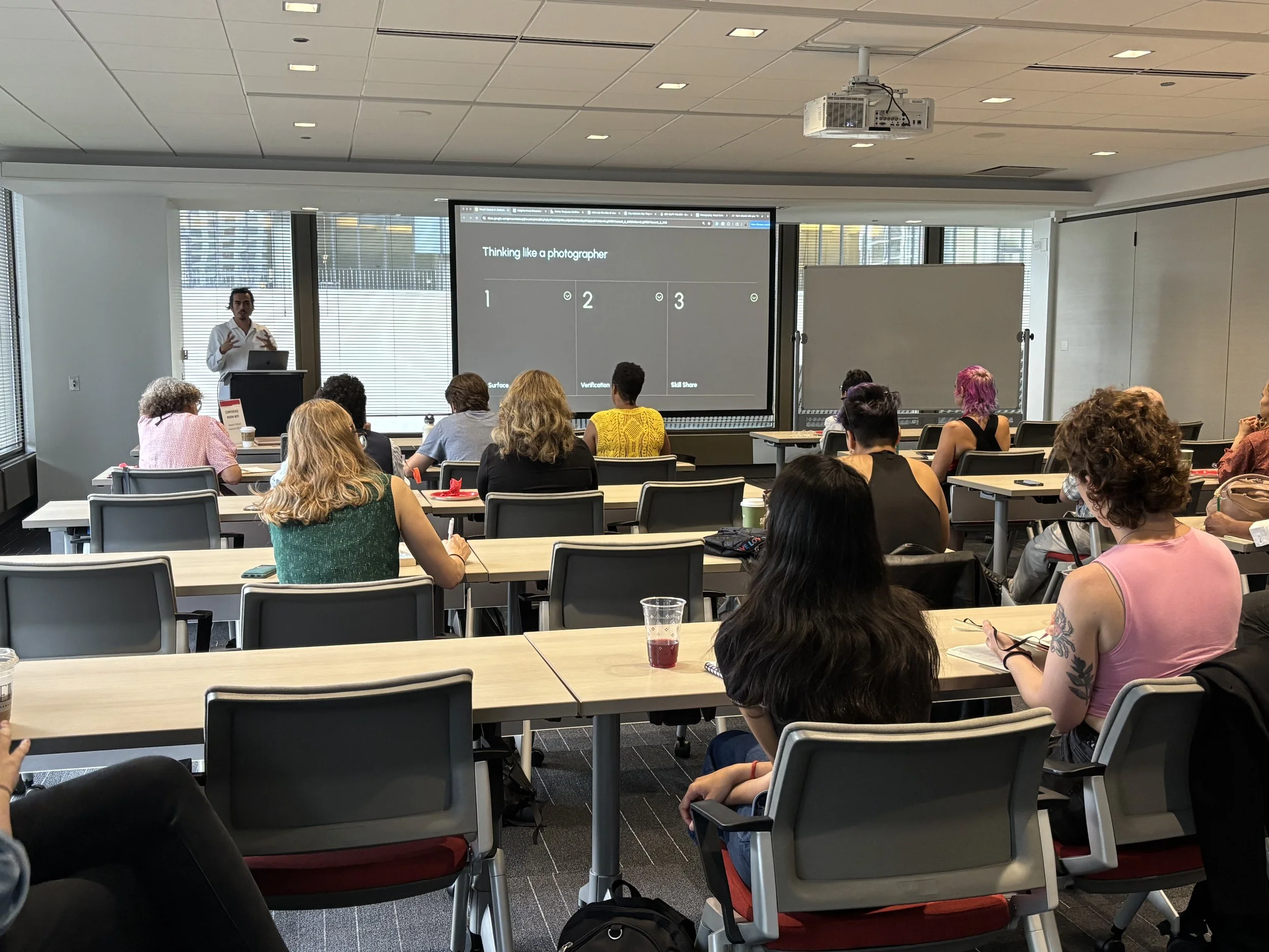 More than 25 people attended the Visual Literacy in Journalism training on Aug. 18 at the Simmons Center for Global Chicago.