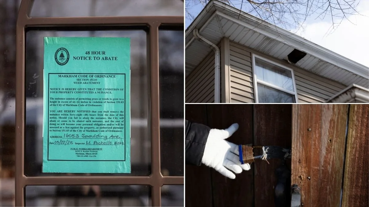 The city of Markham seized the split-level house on Spaulding Avenue in 2023. Since then, the city has cited itself for poorly maintaining the property. | Taylor Glascock for the Investigative Project