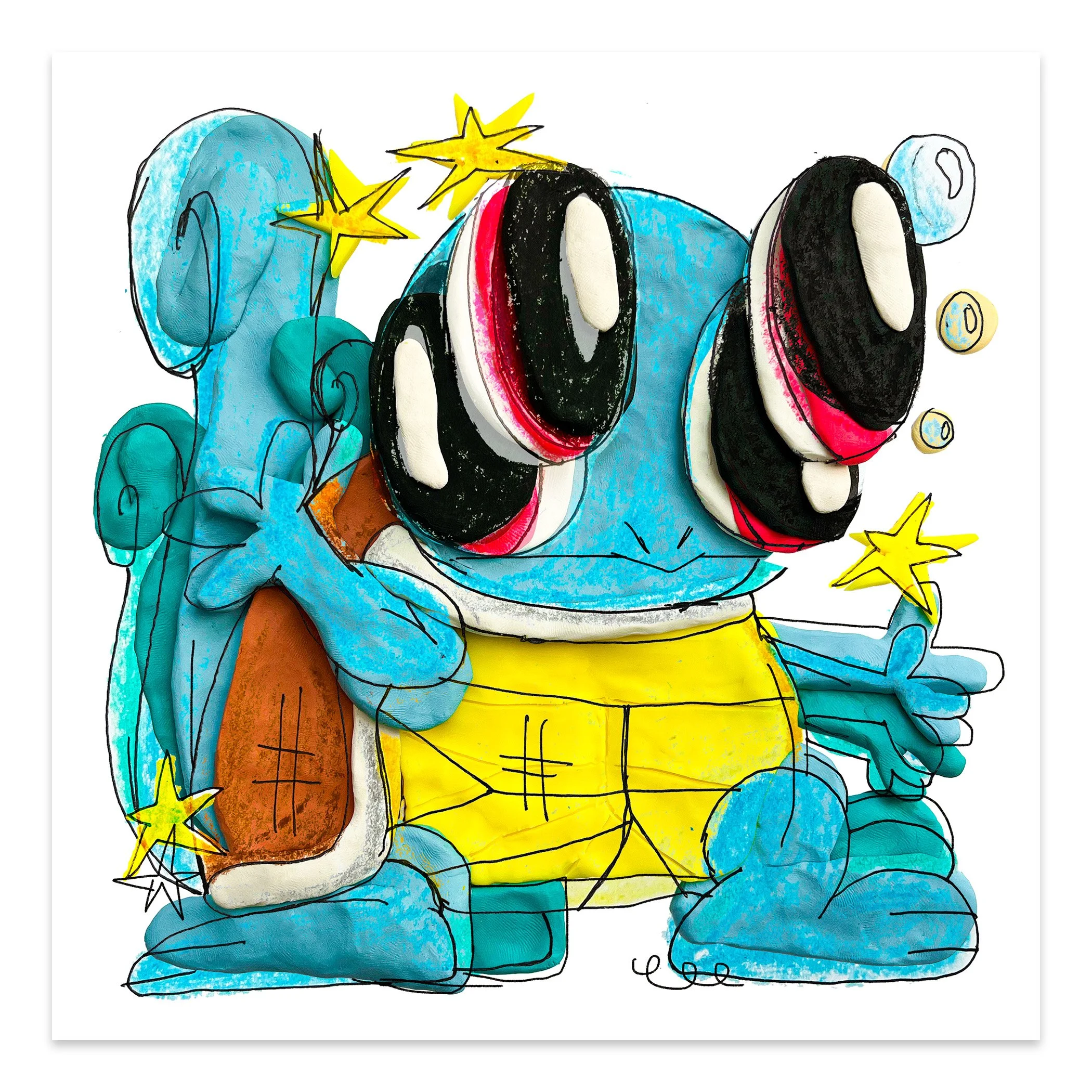 Squirtle Culture Sculpture - Art Print