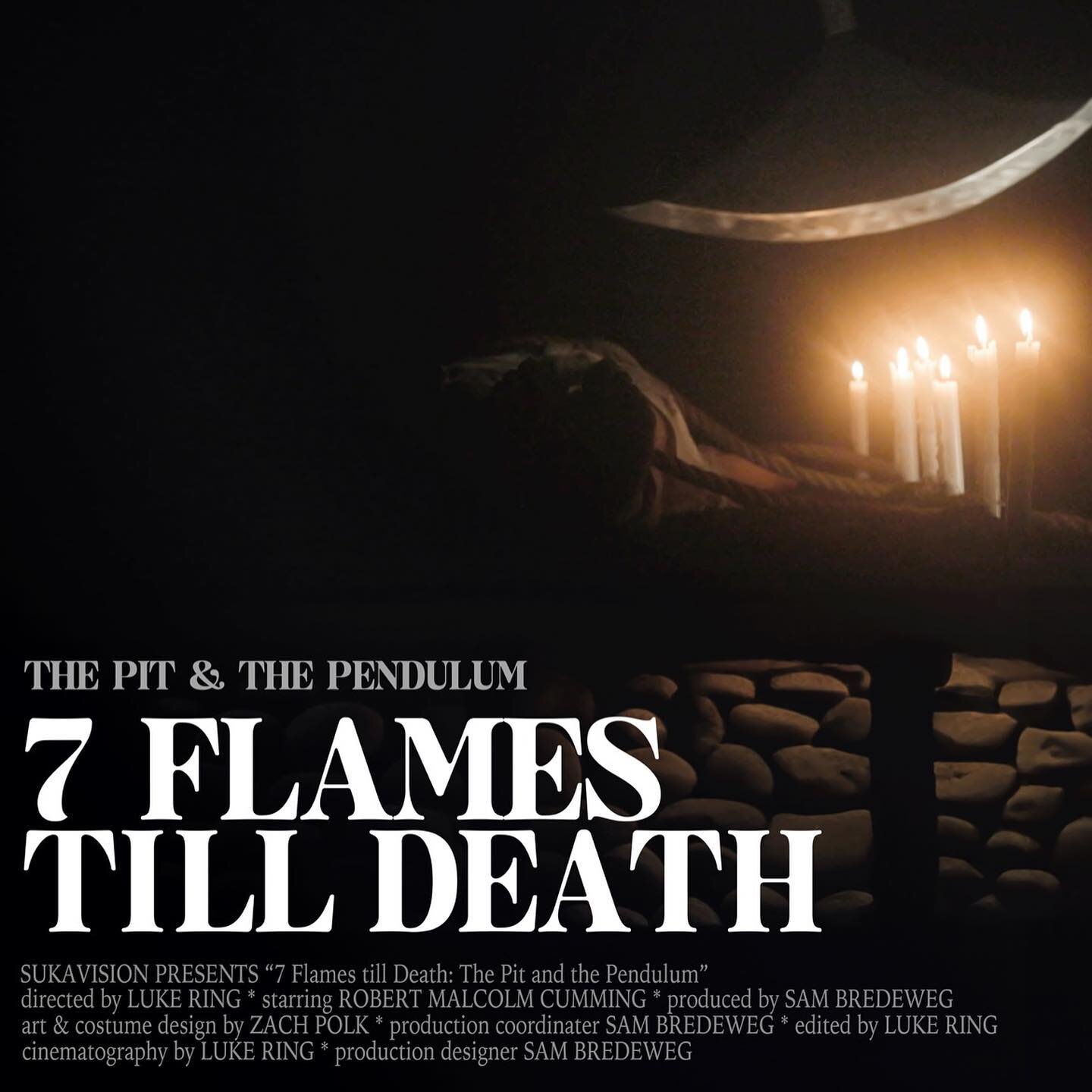 7 Flames Till Death: The Pit and the Pendulum.

8:00pm, Oct. 30th Online Premiere CTZ

Cast
@malcolm.url
@mikebreds 

Crew
@luker1ng 
@sam_bredeweg 
@zach.polk 

#short #film #horror #thriller #independent #act #actor