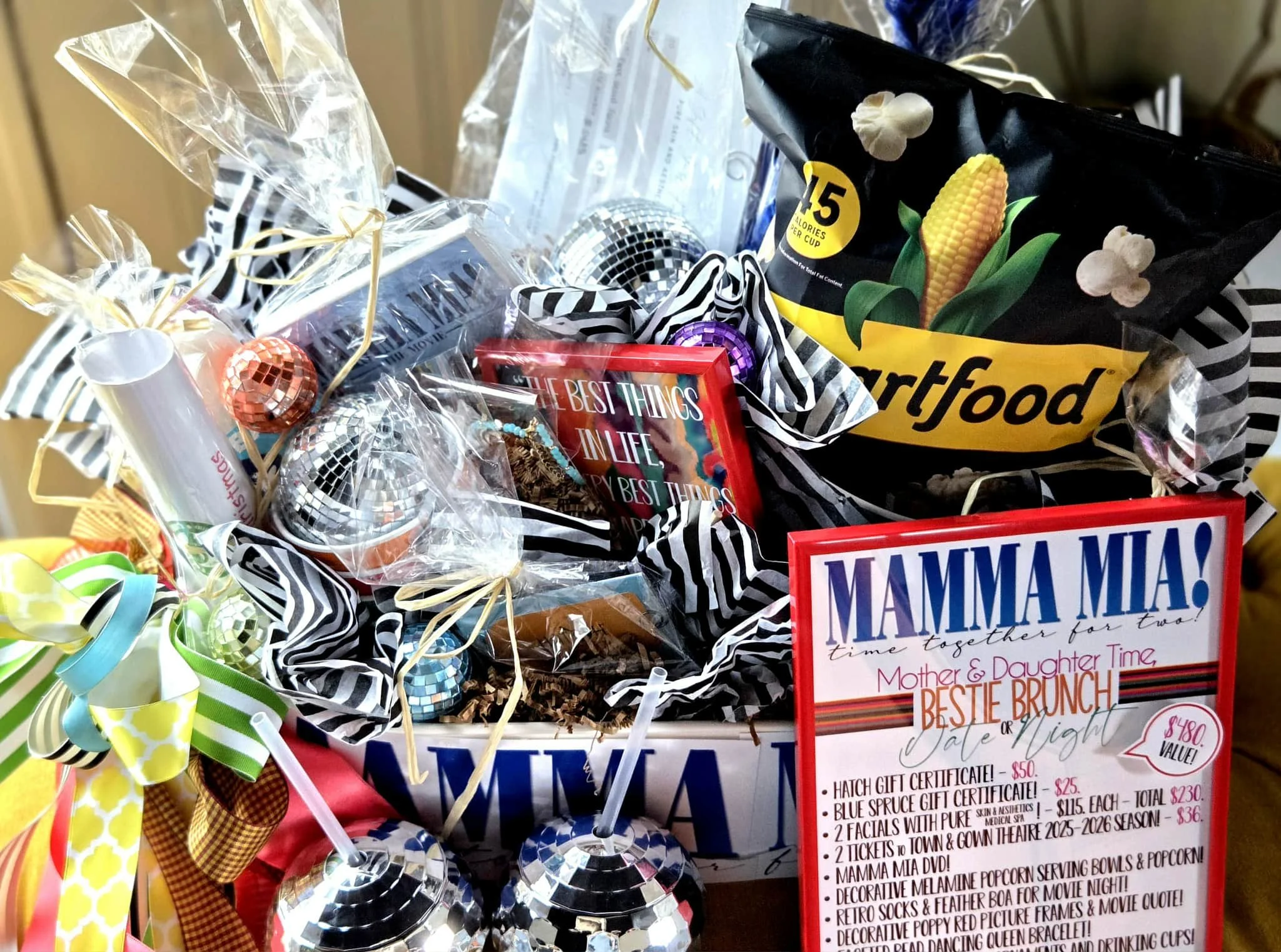 Mama Mia Raffle Basket