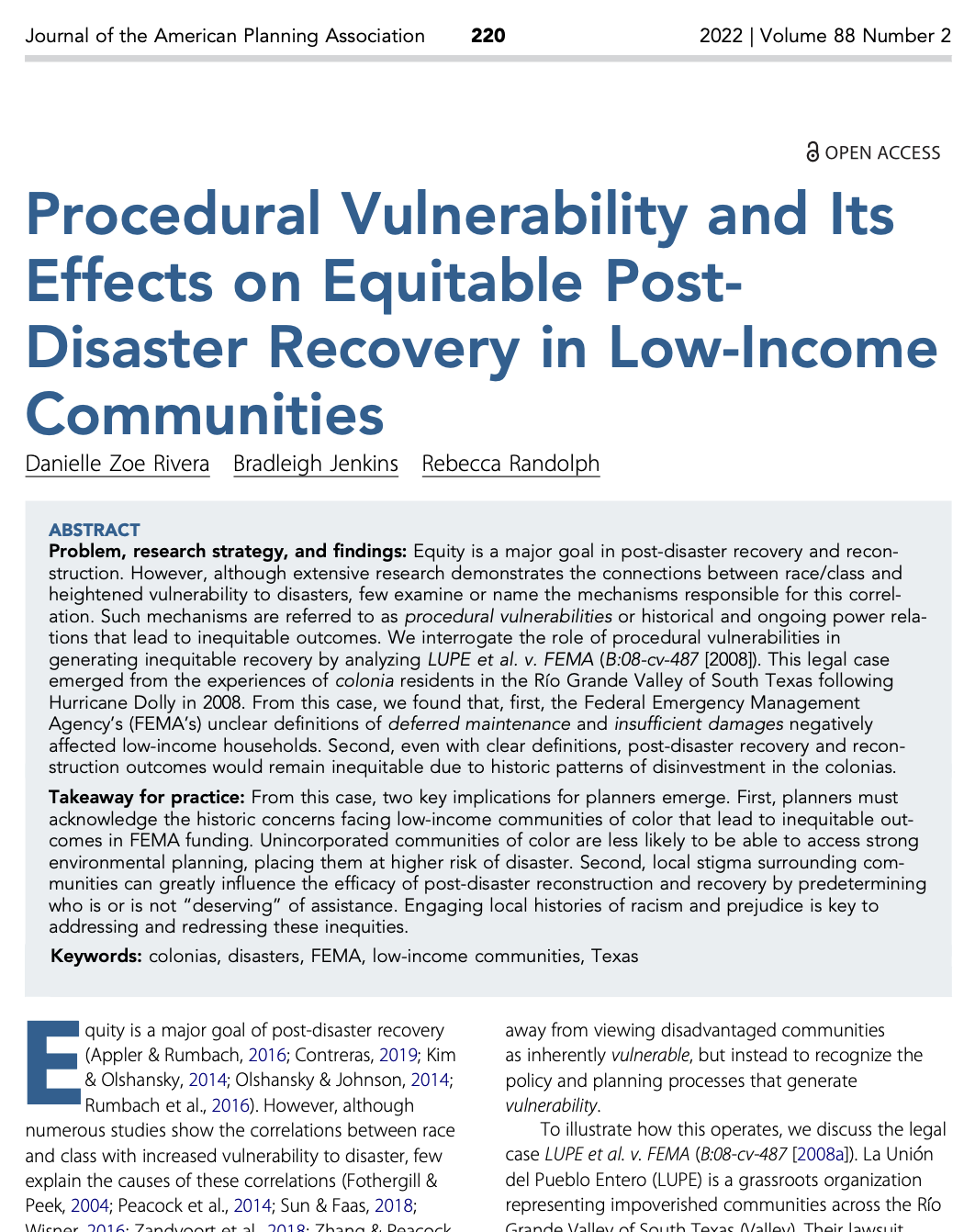 Screenshot of the article's first page.