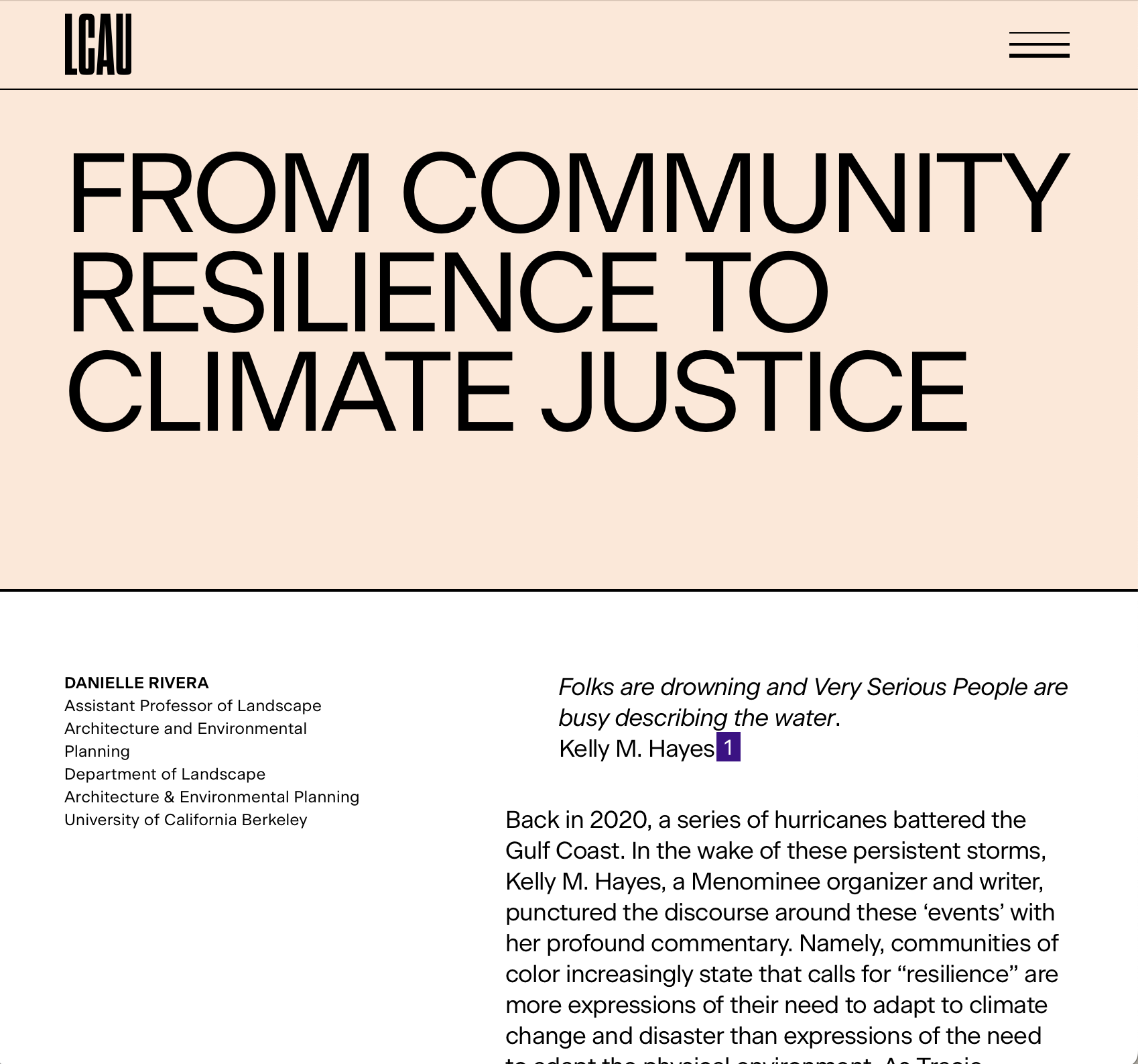 Screenshot of the MIT LCAU article on MIT's website.