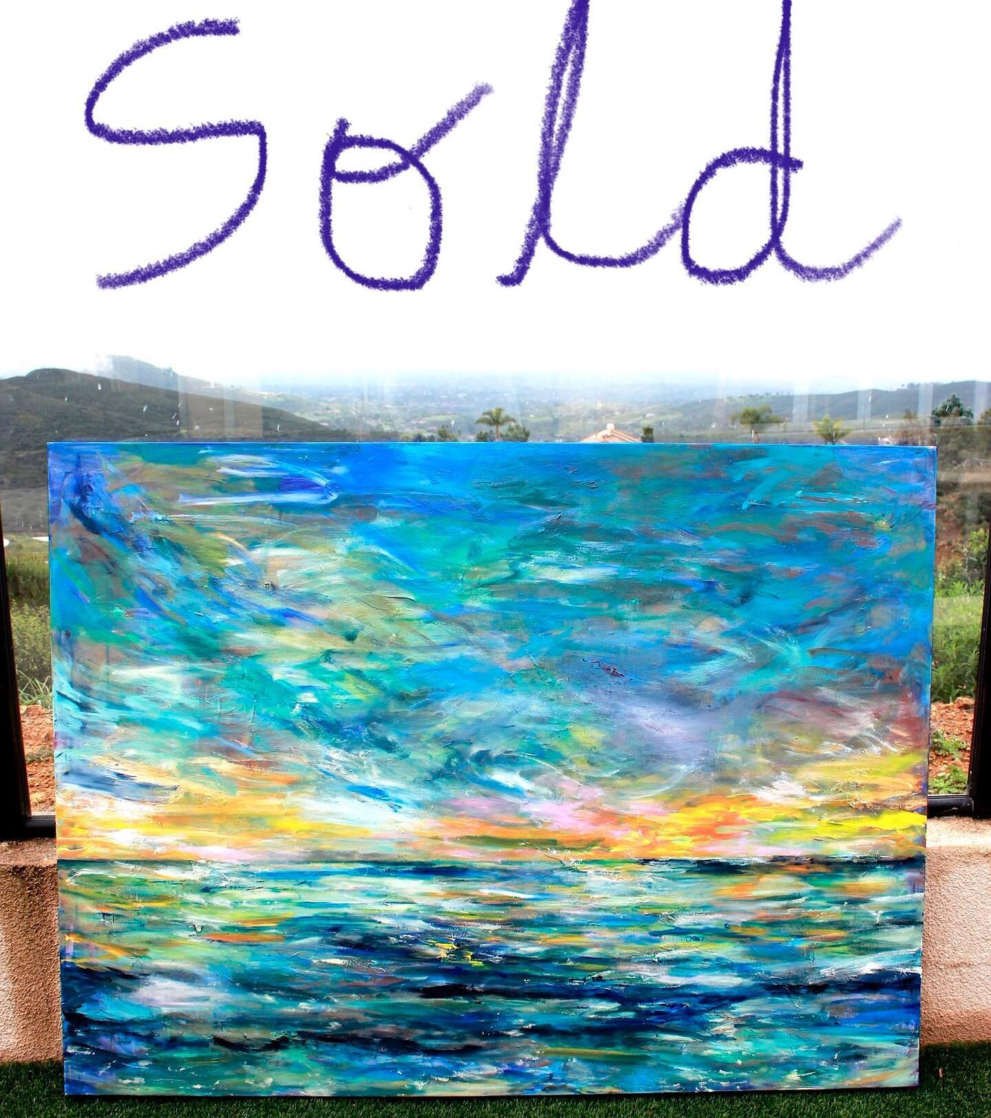 I&rsquo;m so happy &ldquo;Flow&rdquo; found a forever home in Pacific Beach! This is a painting where I really attempted to integrate my abstract style with the visual representation of a horizon- sea and sky. I hadn&rsquo;t even released it to the i