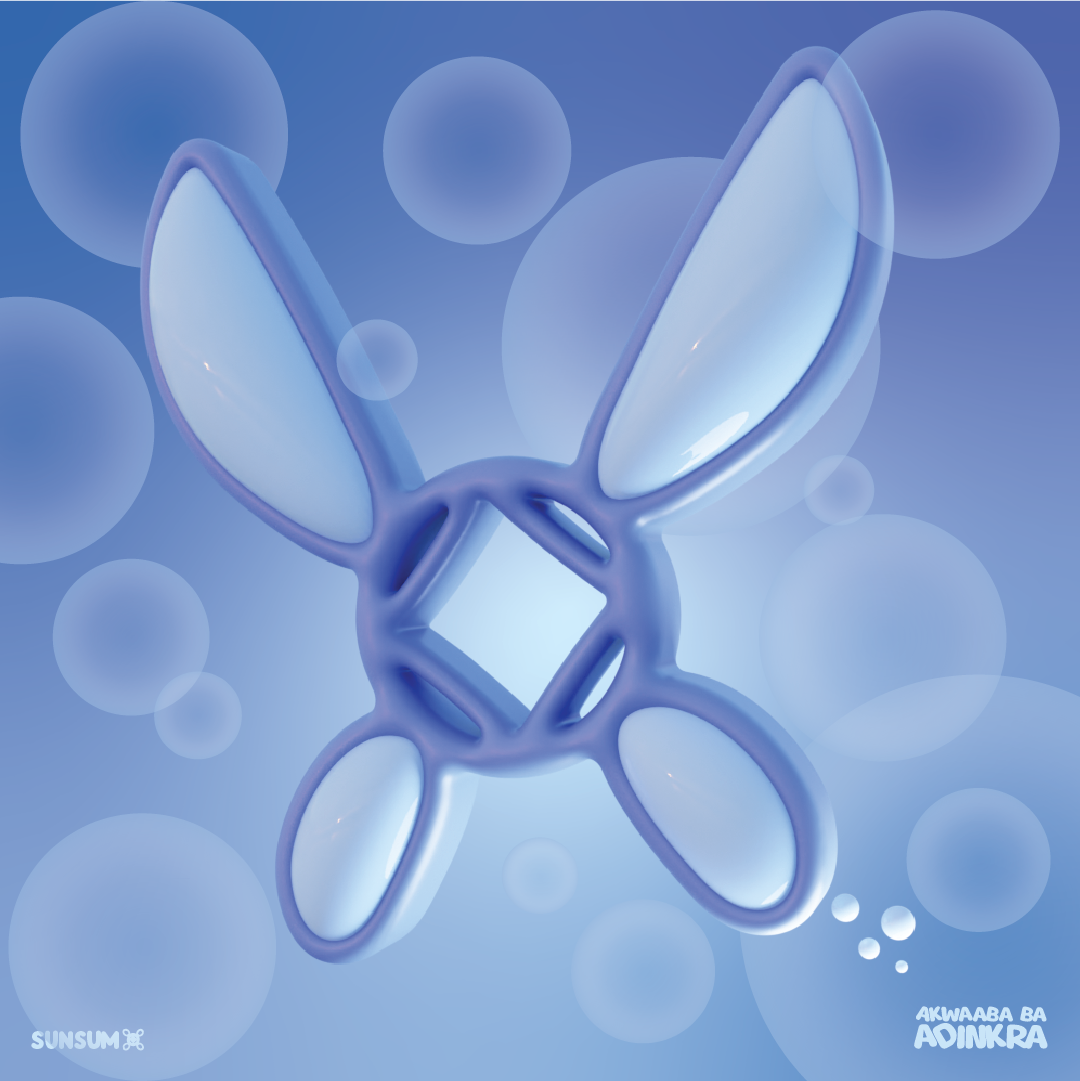 Soul/Sunsum:
This symbolizes the spiritual purity and cleanliness of one's soul.