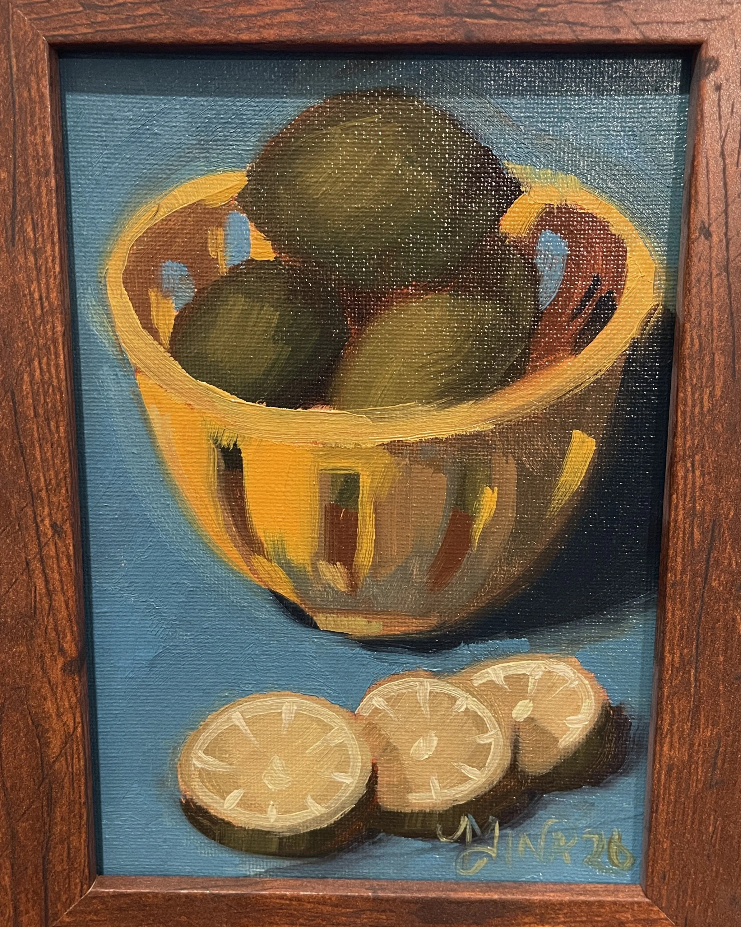 Limes in a Yellow Bowl [TEMPORARY IMAGE]
