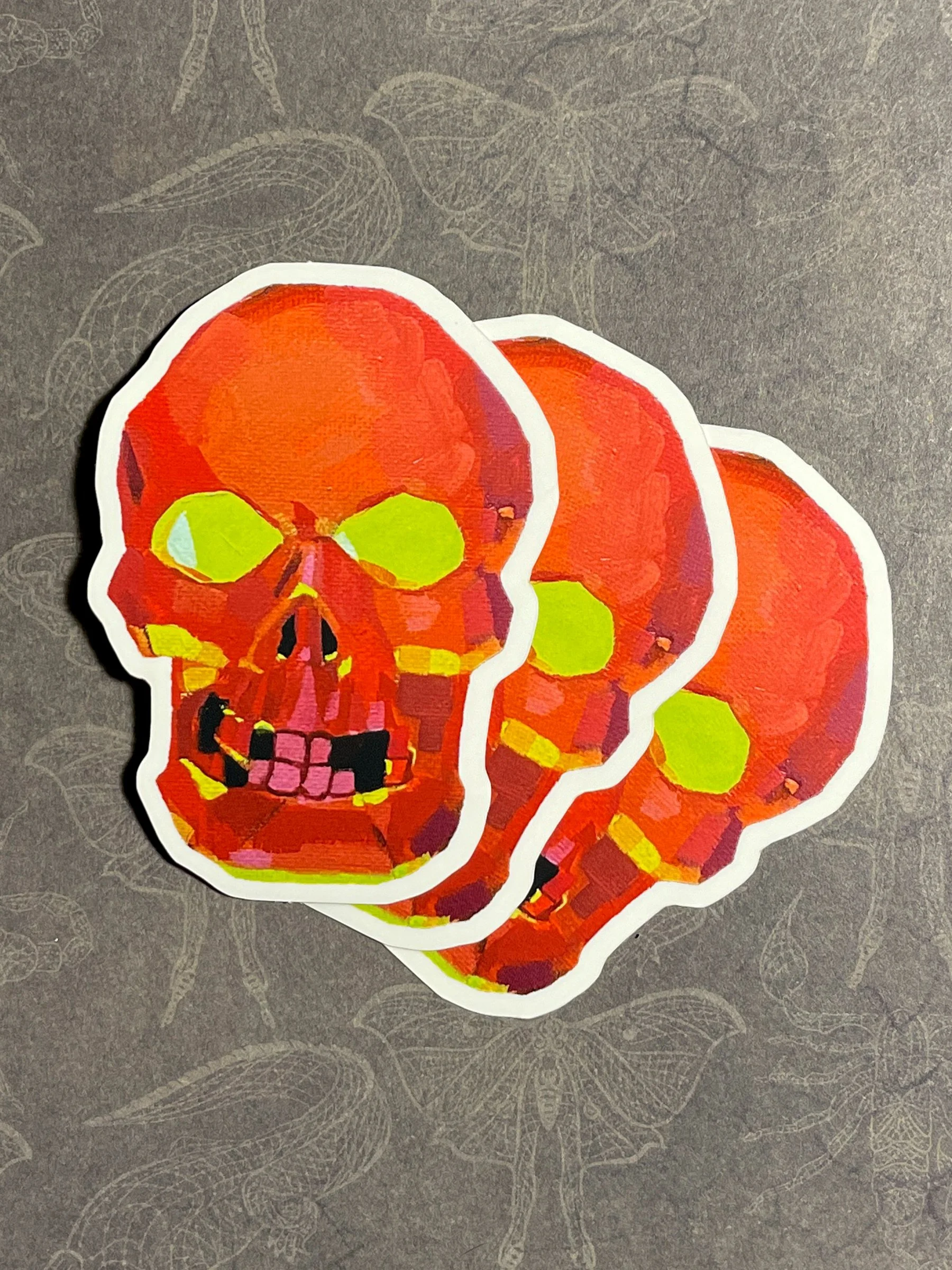 Illuminated Skull Sticker