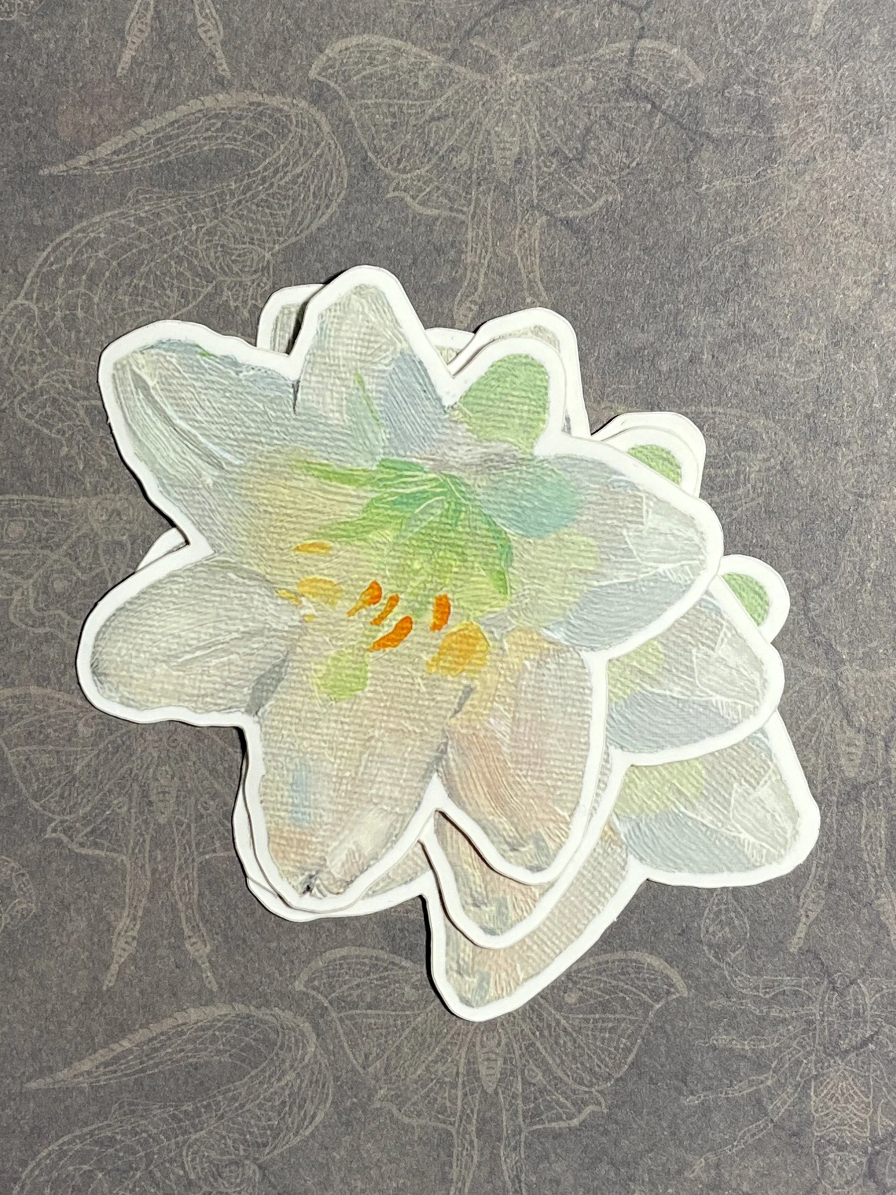 White Lily Sticker