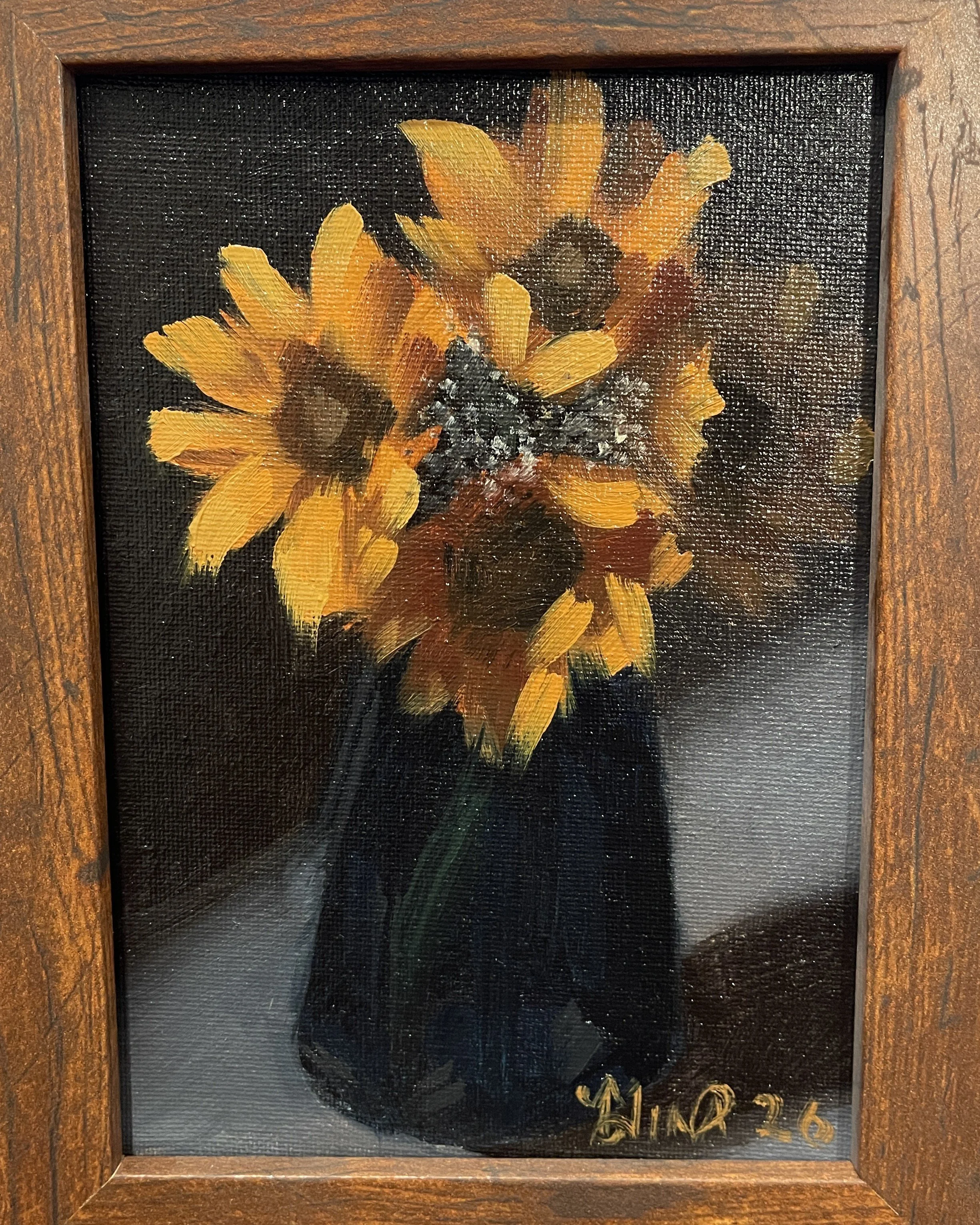Sunflowers in a Blue Vase [TEMPORARY IMAGE]