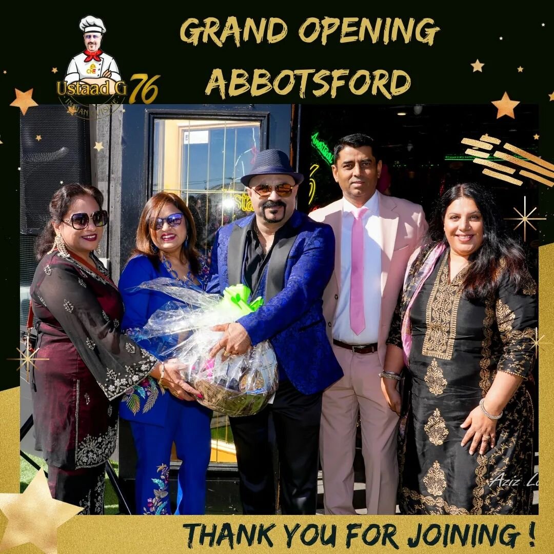 Gratitude overflow! 🙏✨ We couldn't be more thrilled to extend our heartfelt thanks to all the incredible guests and dignitaries who graced the grand opening of our 9th Ustaad G76 location in Abbotsford. Your presence made this moment truly unforgett