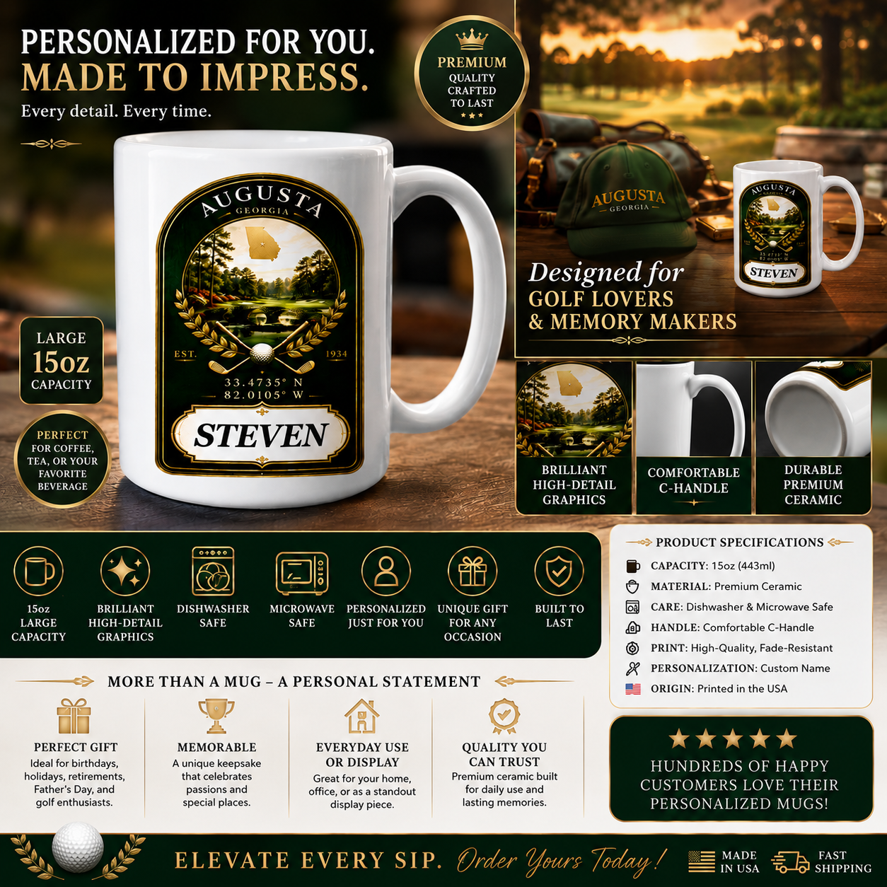 Personalized Golf Mug