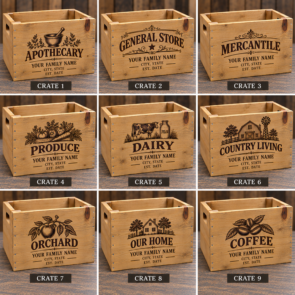 Wooden Storage Crate