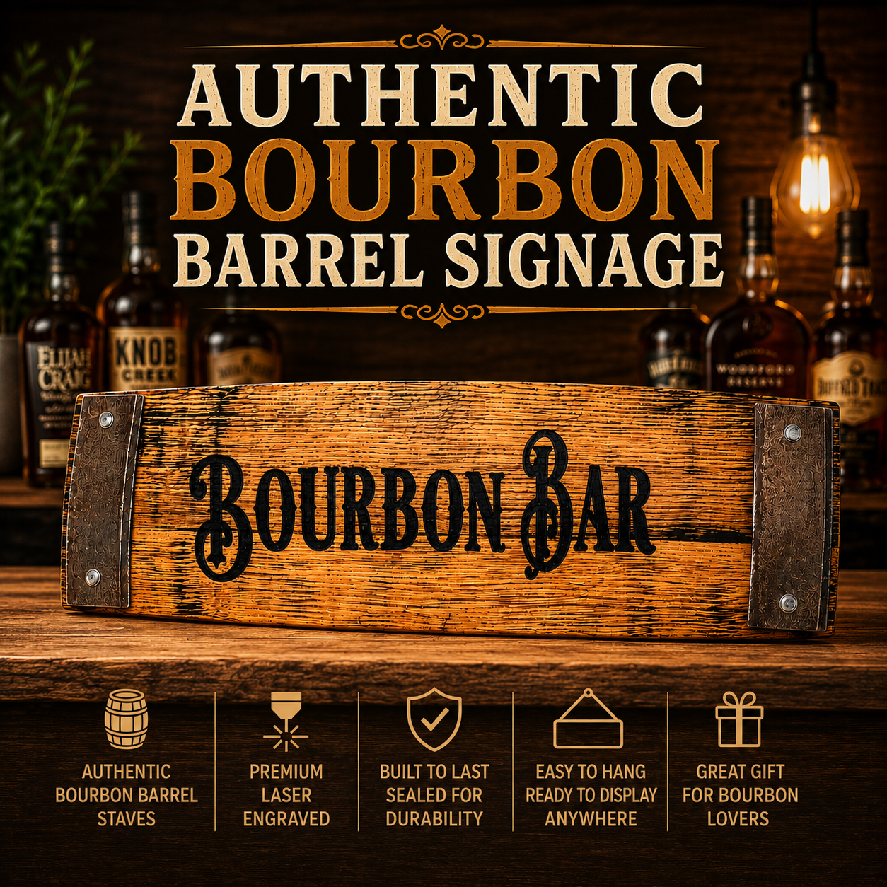 Bourbon Bar Signage | Bourbon Bar Decor| Bourbon Gift