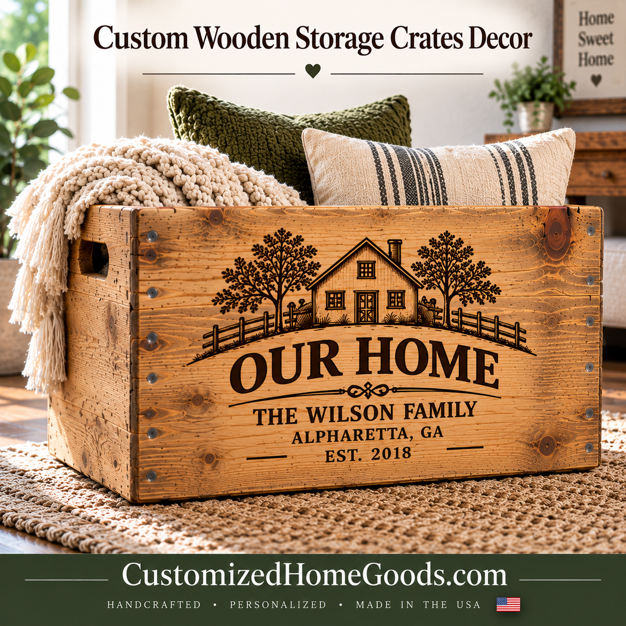 Personalized Wooden Crate