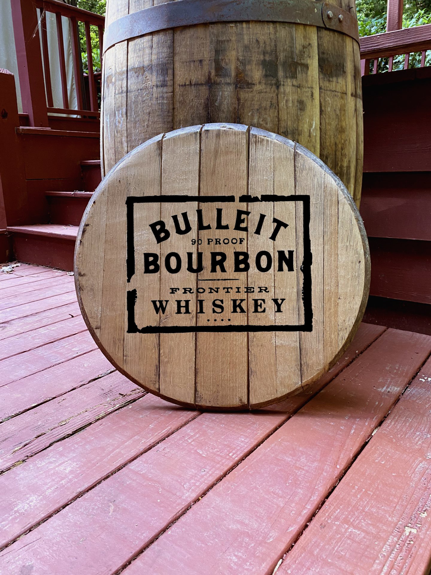 Bulleit Bourbon Custom Wooden Barrel Head