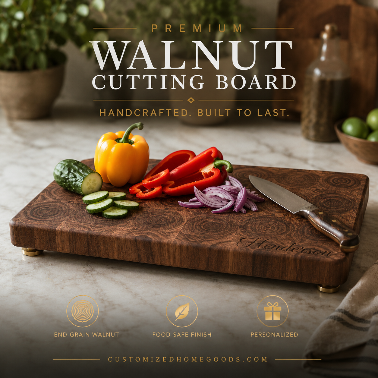 Custom Walnut Cutting Board