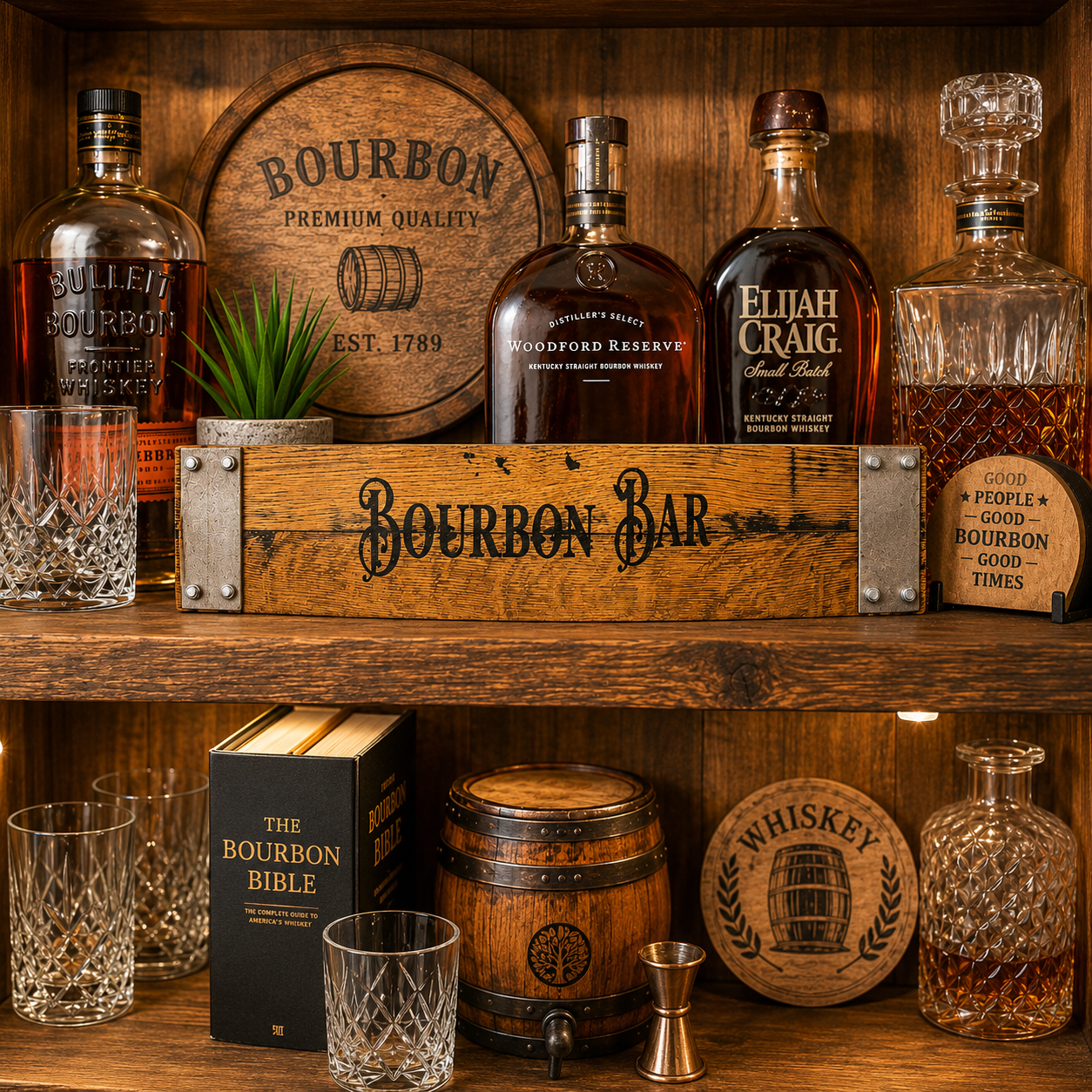 gift for bourbon drinker | man cave bourbon decoration