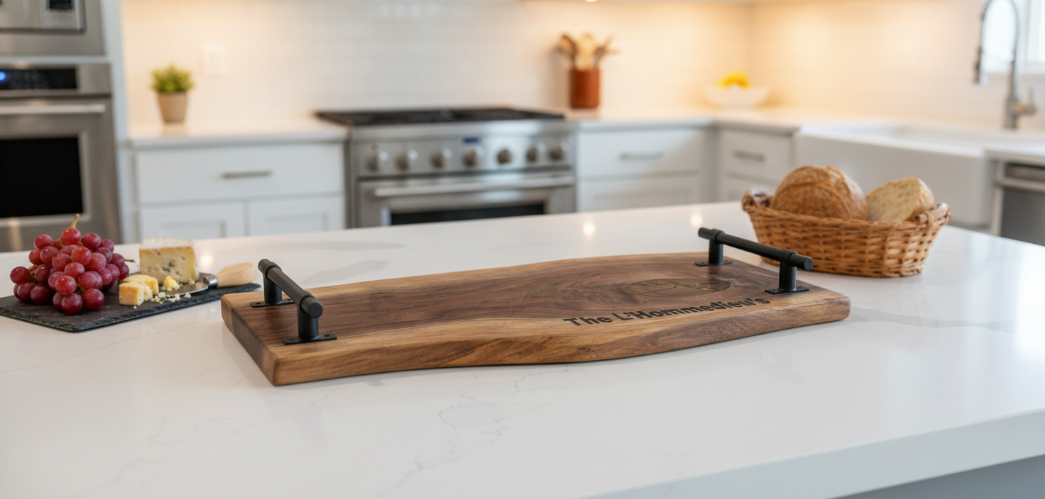 black walnut charcuterie board