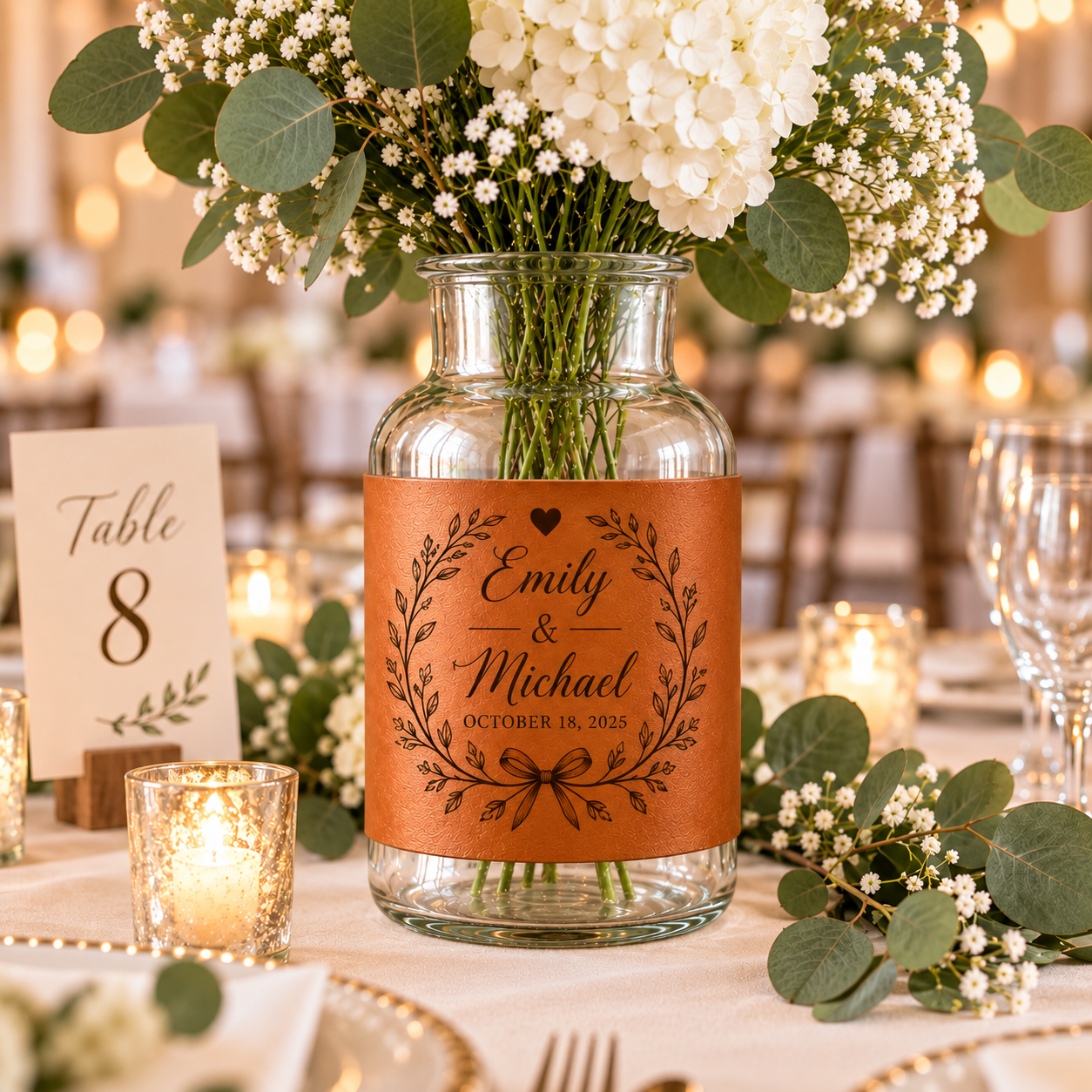 personalized wedding centerpiece